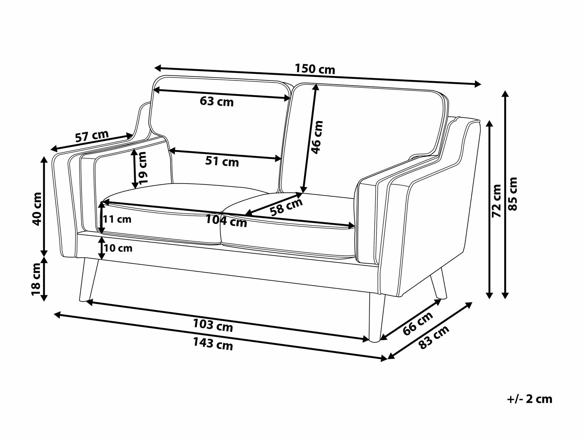 Sofa Berwyn 254 (Belo)