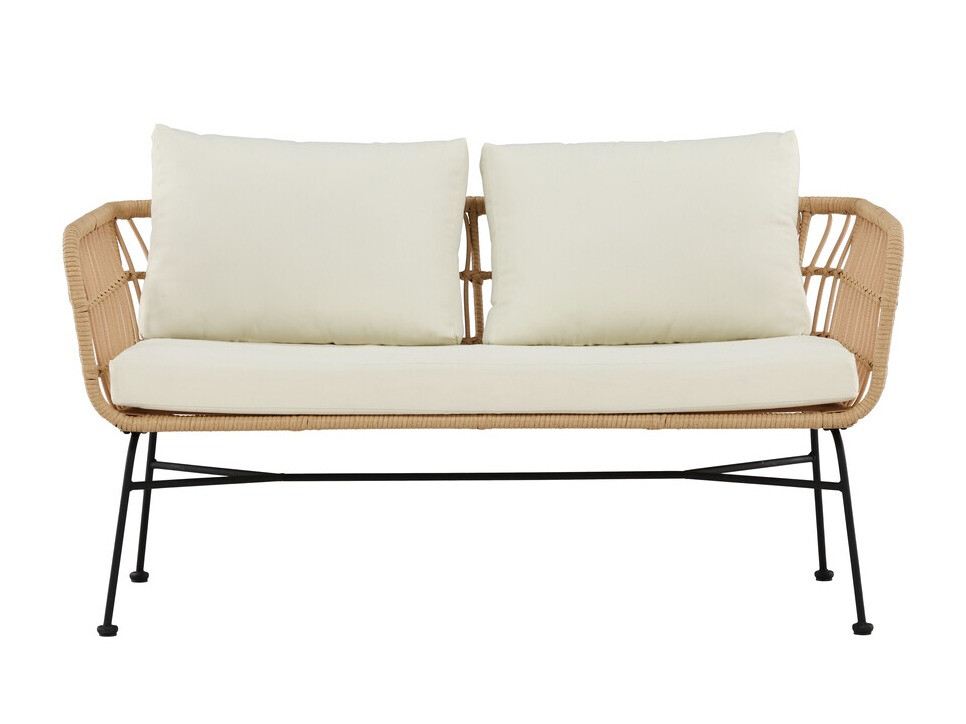 Baštenska sofa Dallas 5187 (Svetlo drvo + Bež)