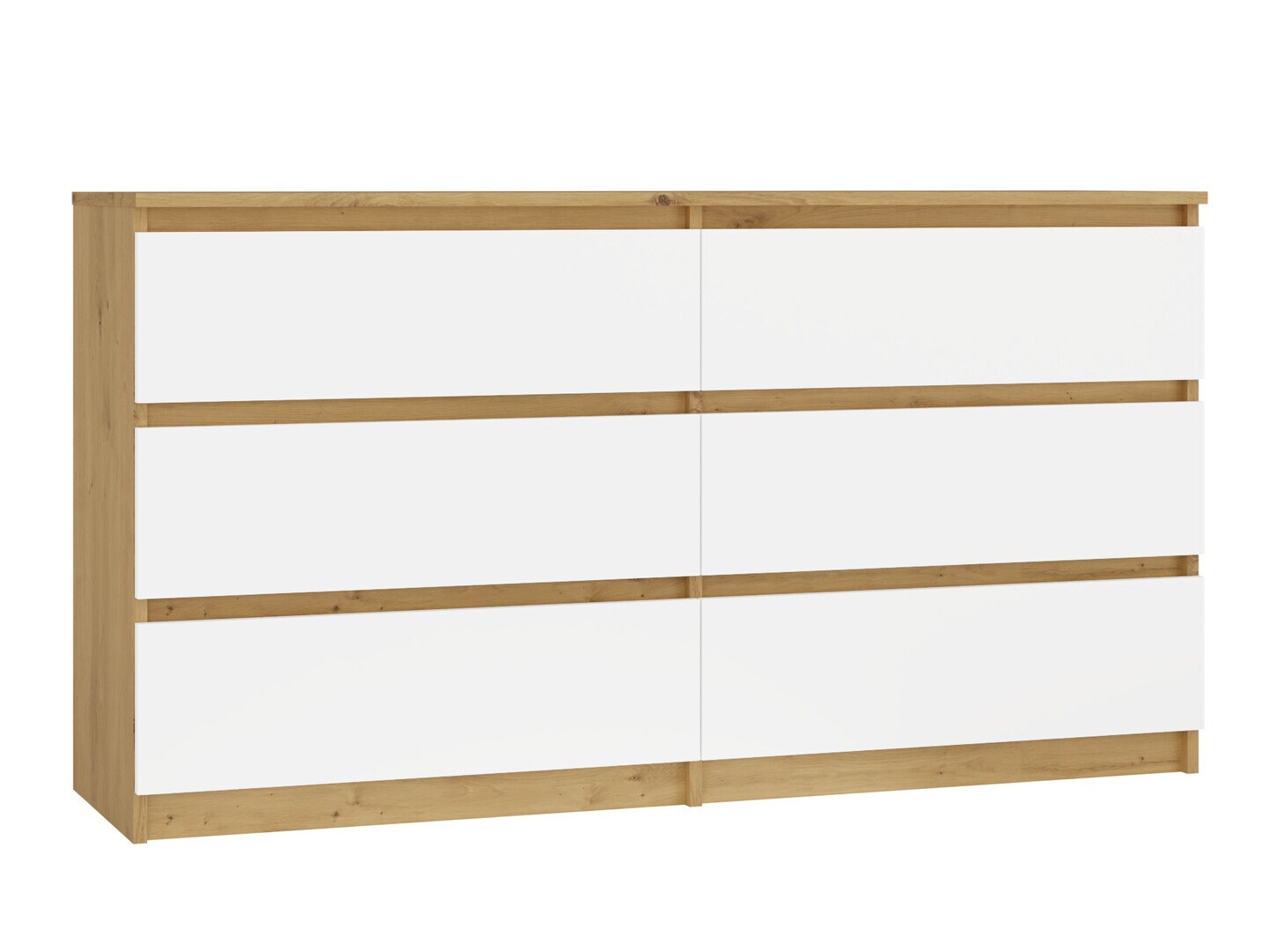 Komoda Elbvelu 102 (Zanatski hrast + Belo)