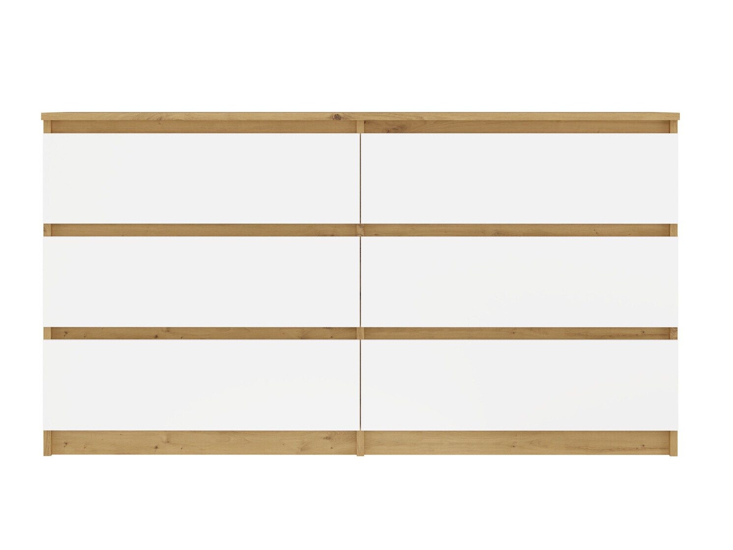 Komoda Elbvelu 102 (Zanatski hrast + Belo)