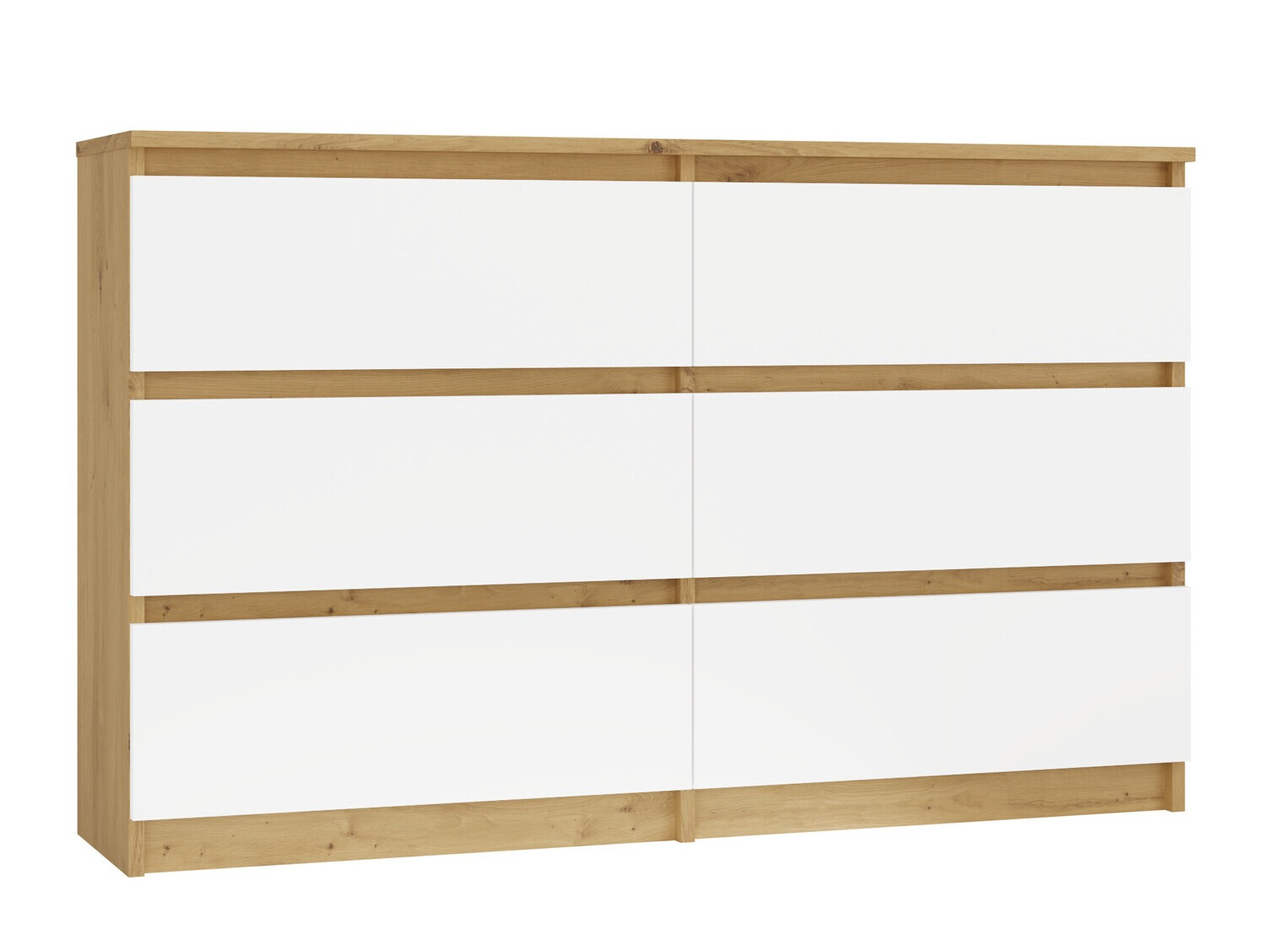 Komoda Elbvelu 103 (Zanatski hrast + Belo)