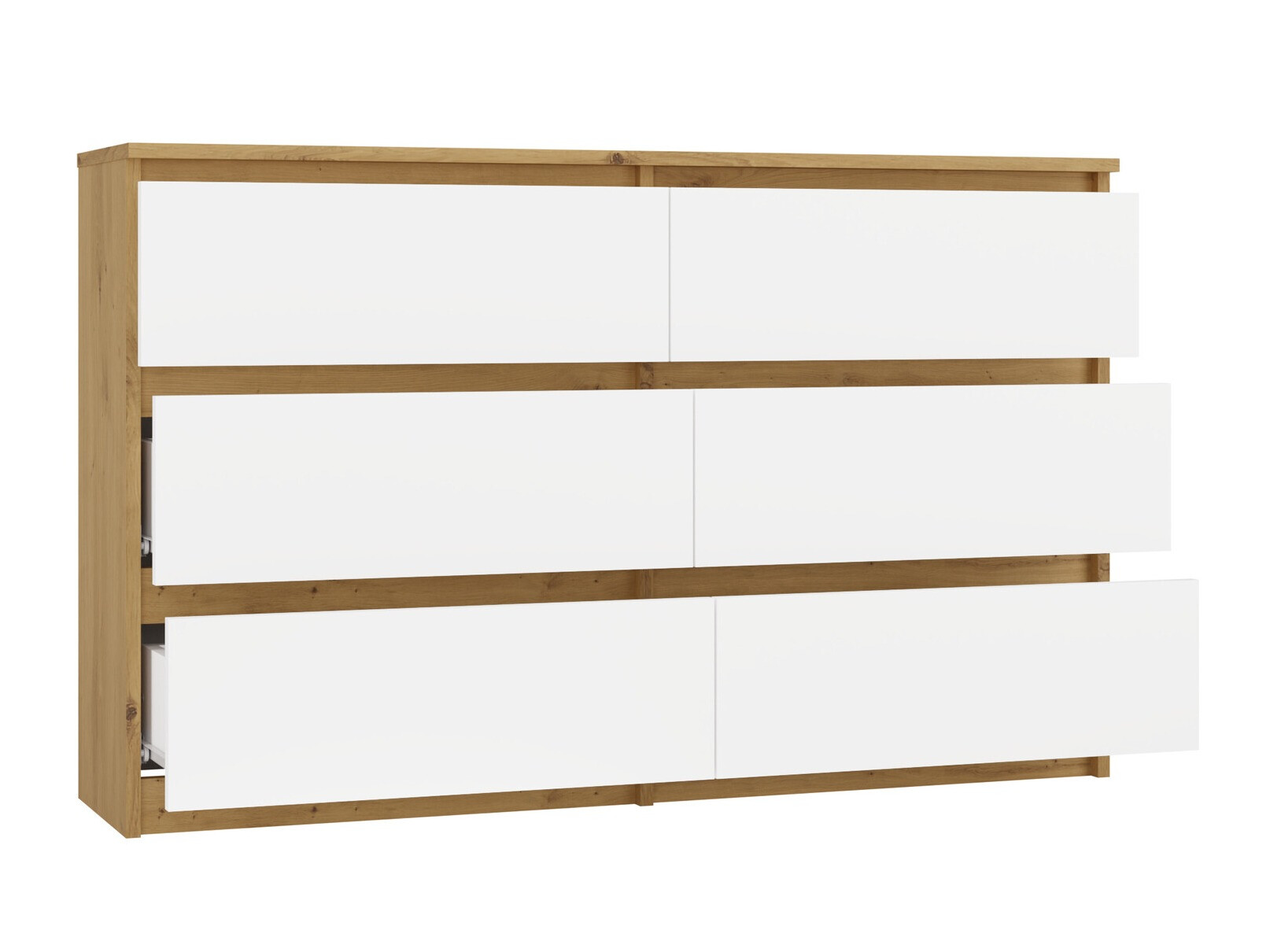 Komoda Elbvelu 103 (Zanatski hrast + Belo)