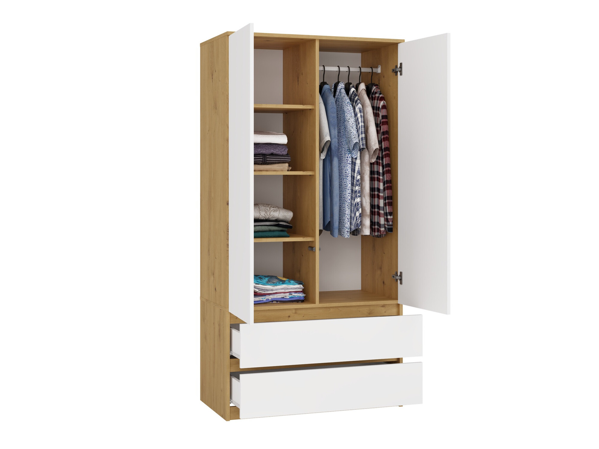 Ormar Elbvelu 116 (Zanatski hrast + Belo)