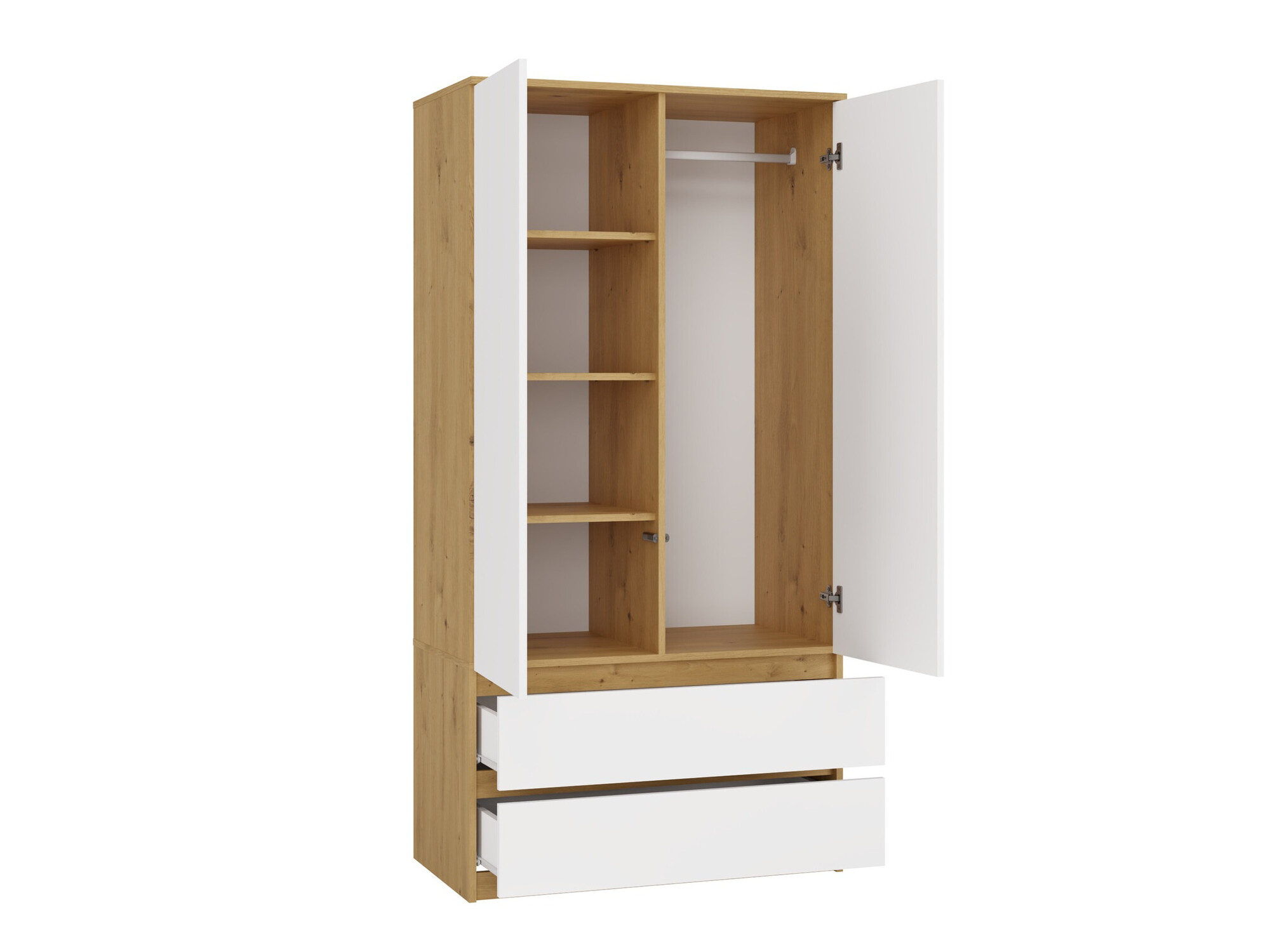 Ormar Elbvelu 116 (Zanatski hrast + Belo)