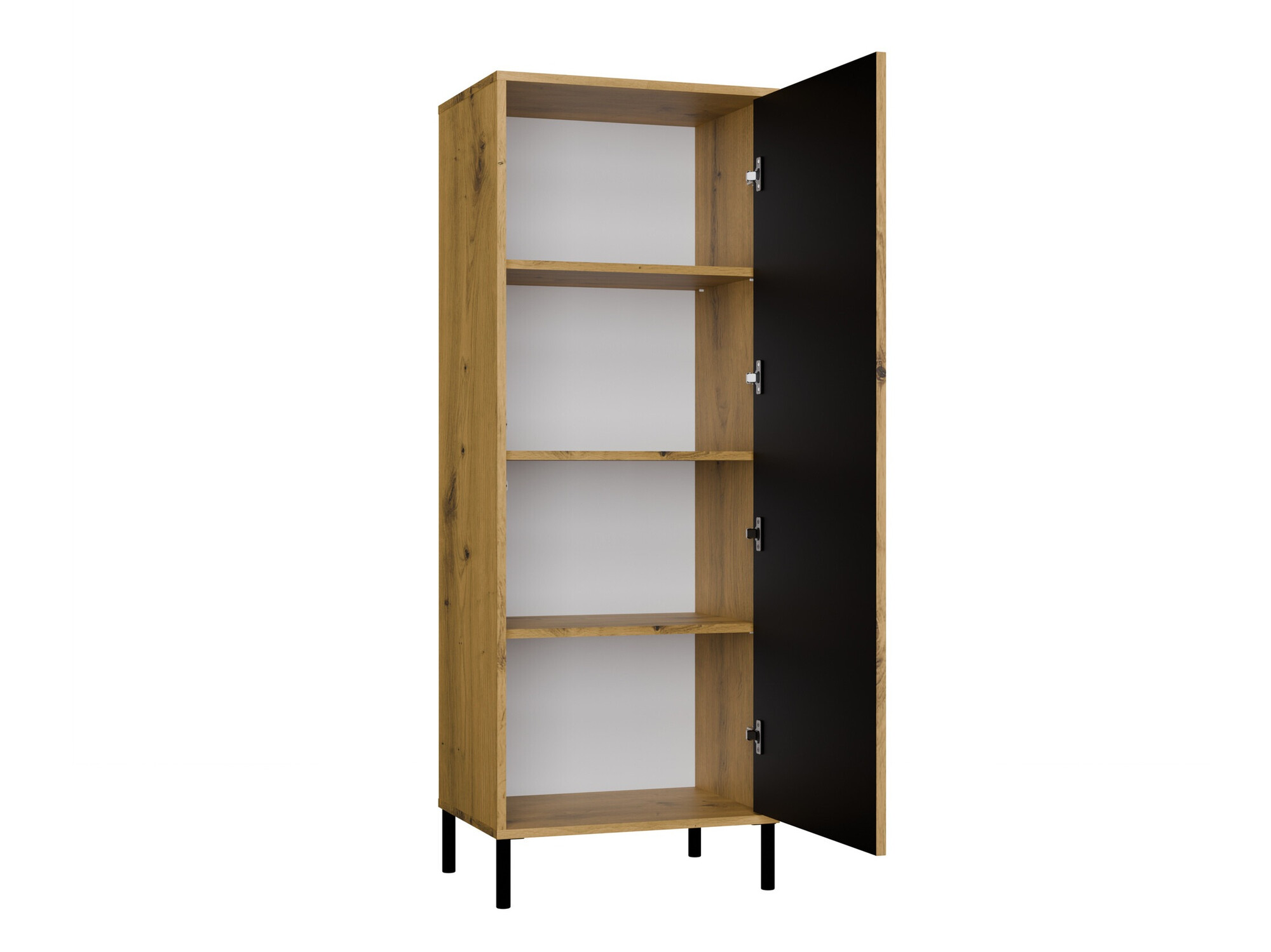 Polica Orlsone 101 (Zanatski hrast + Crno)