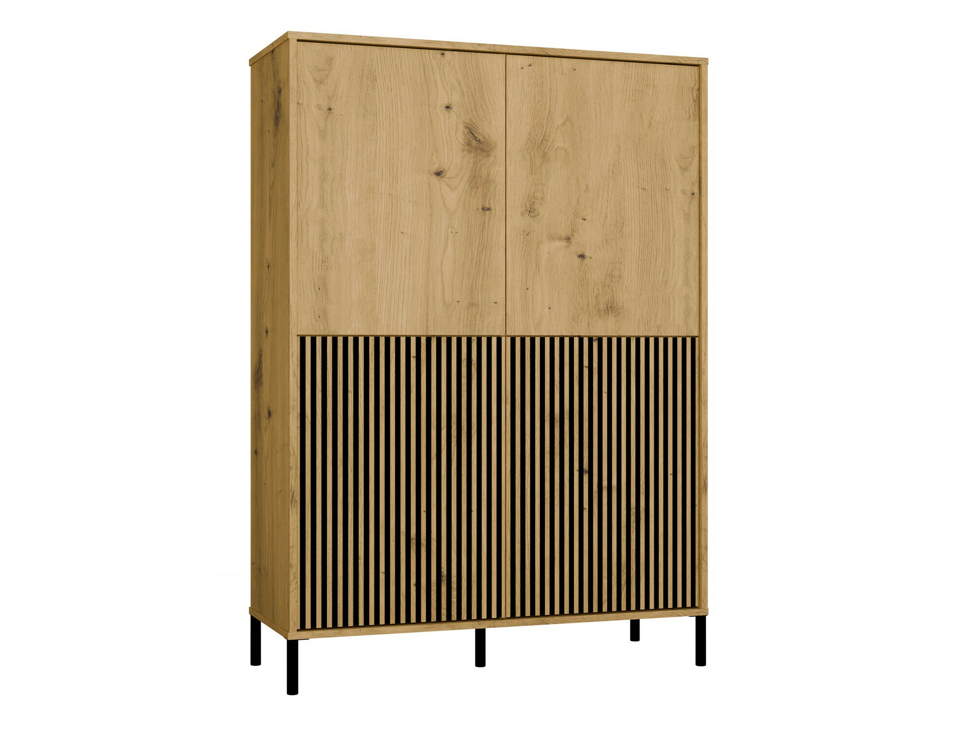 Polica Orlsone 104 (Zanatski hrast + Crno)