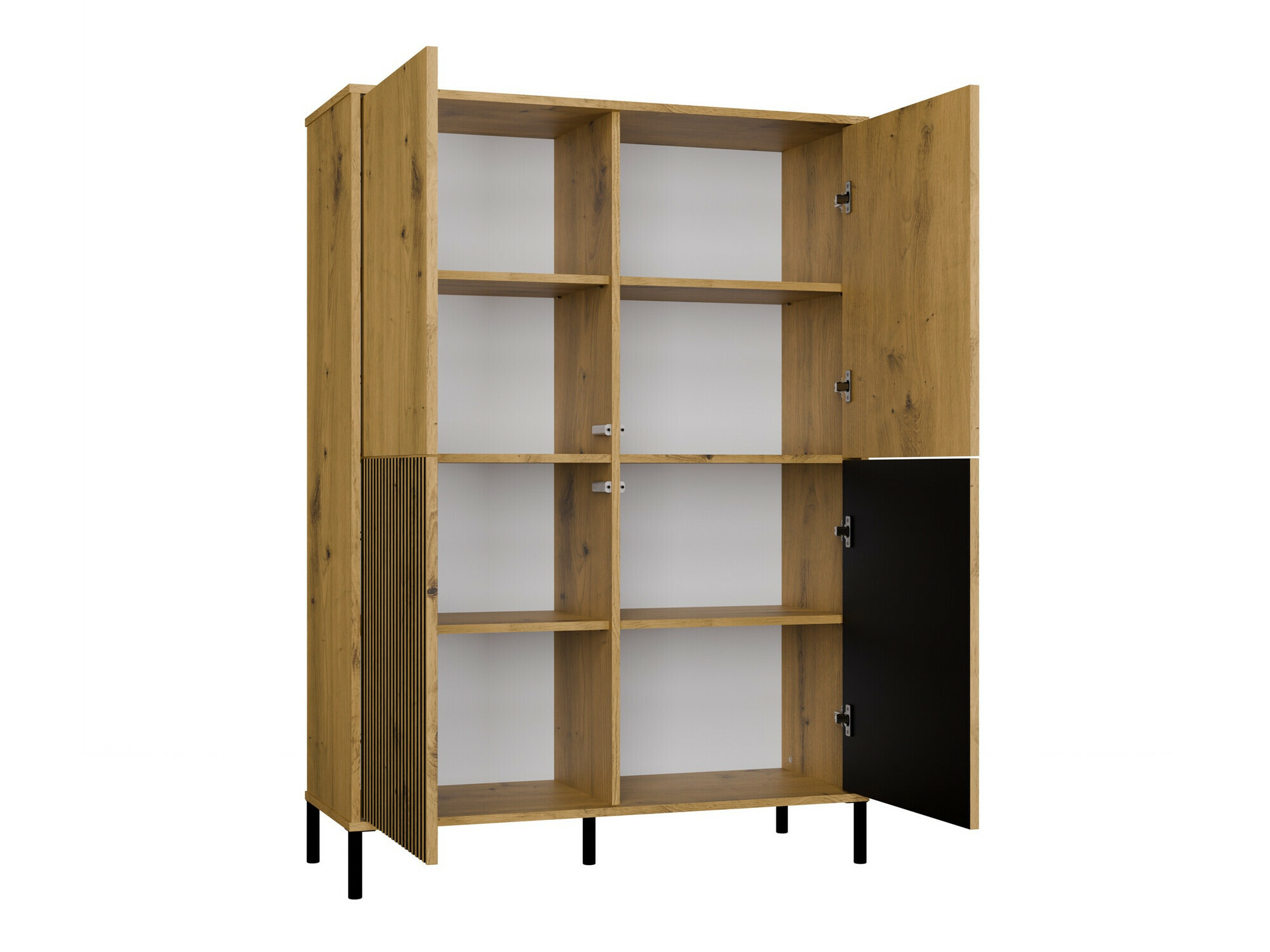 Polica Orlsone 104 (Zanatski hrast + Crno)