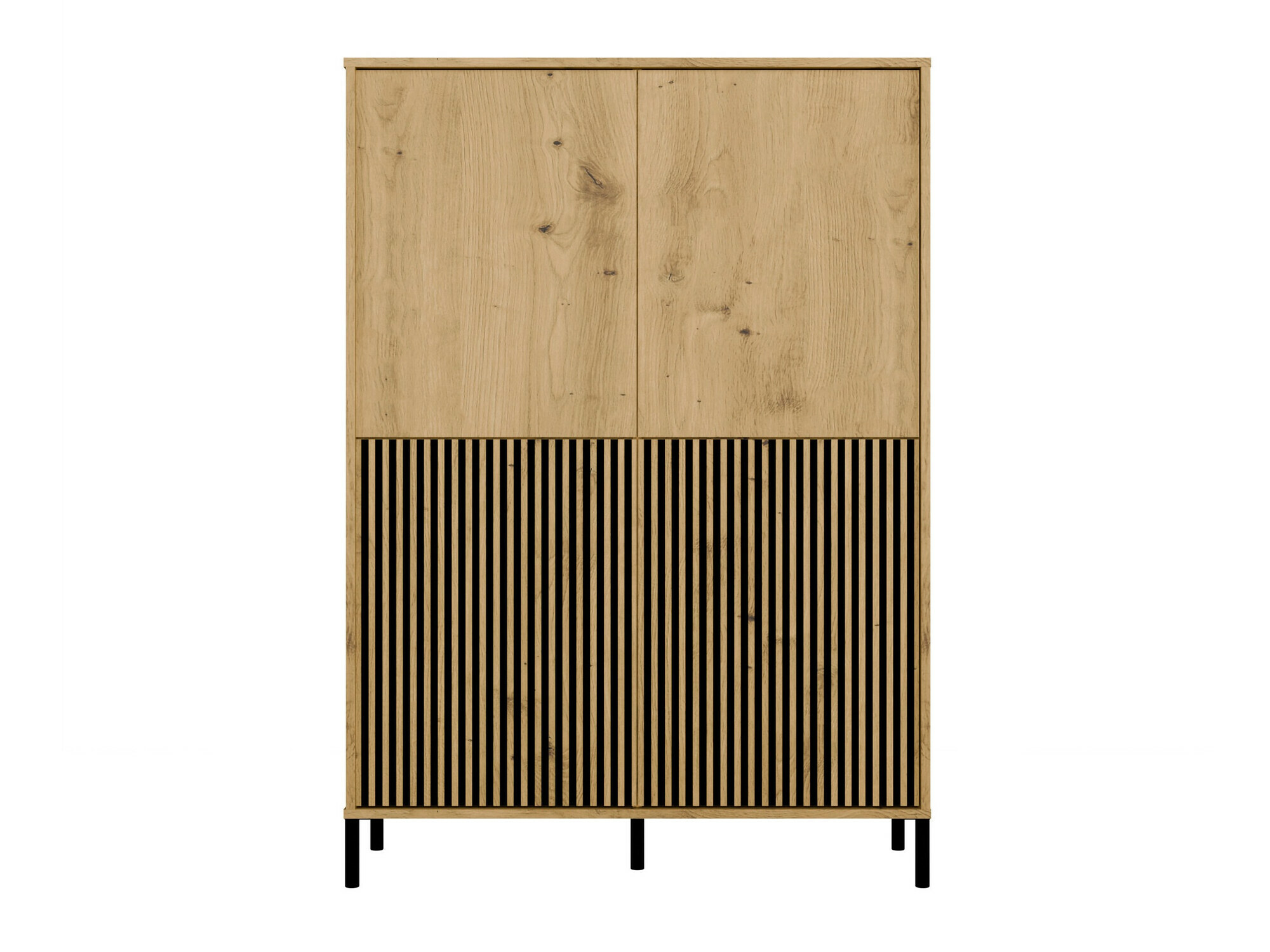 Polica Orlsone 104 (Zanatski hrast + Crno)