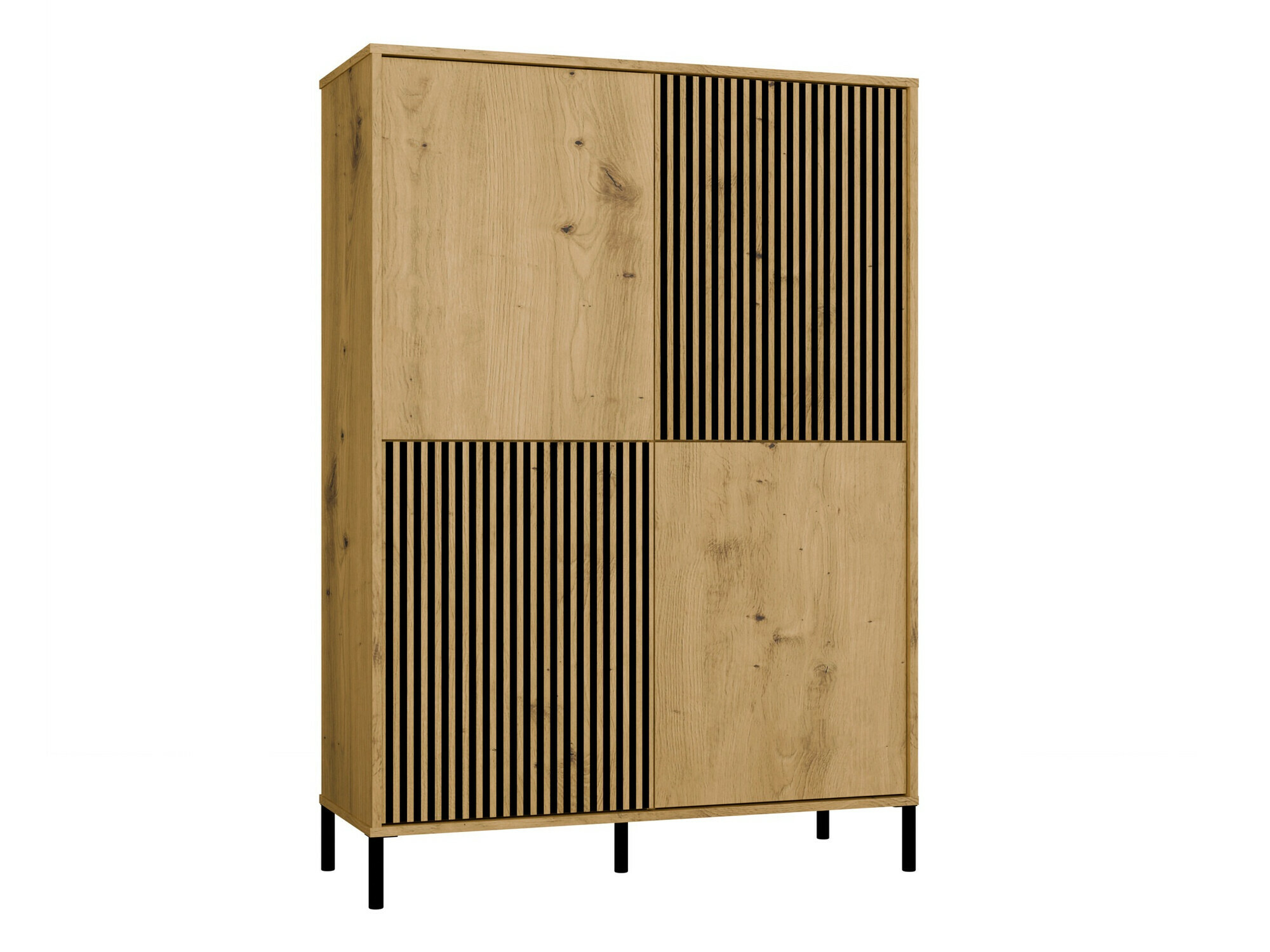 Polica Orlsone 104 (Zanatski hrast + Crno)