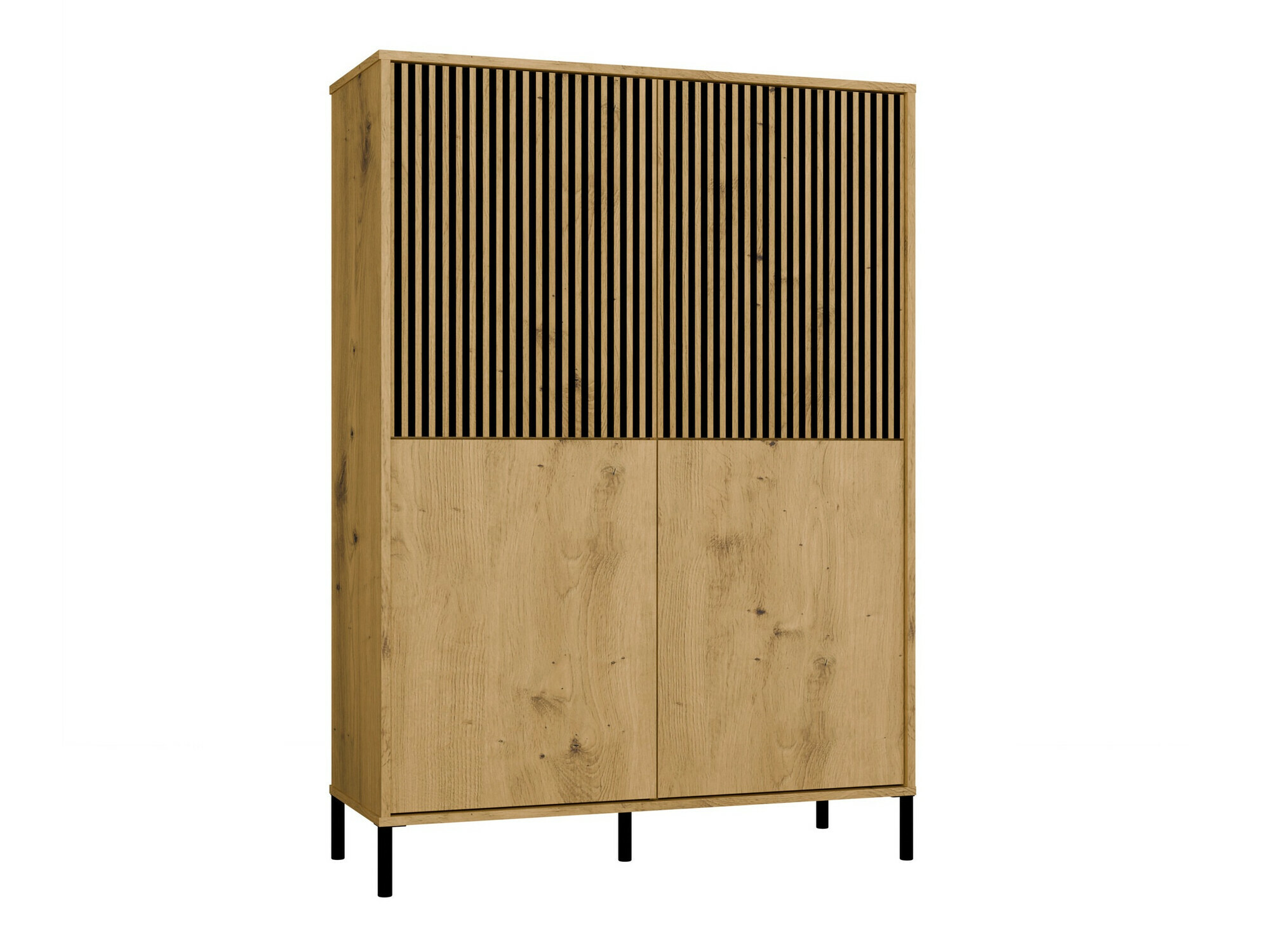 Polica Orlsone 104 (Zanatski hrast + Crno)