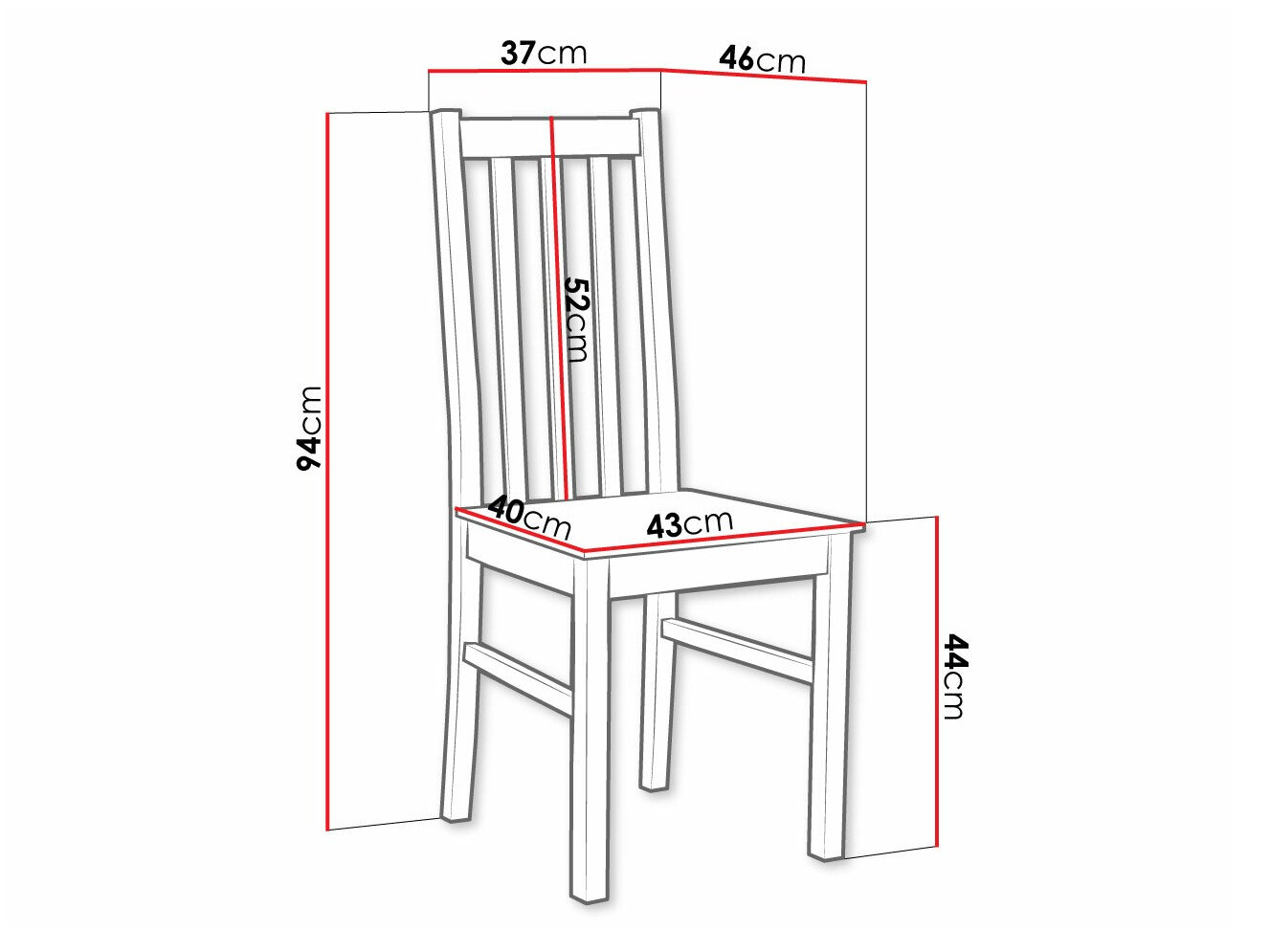 Stolica Victorville 115 (Crno)