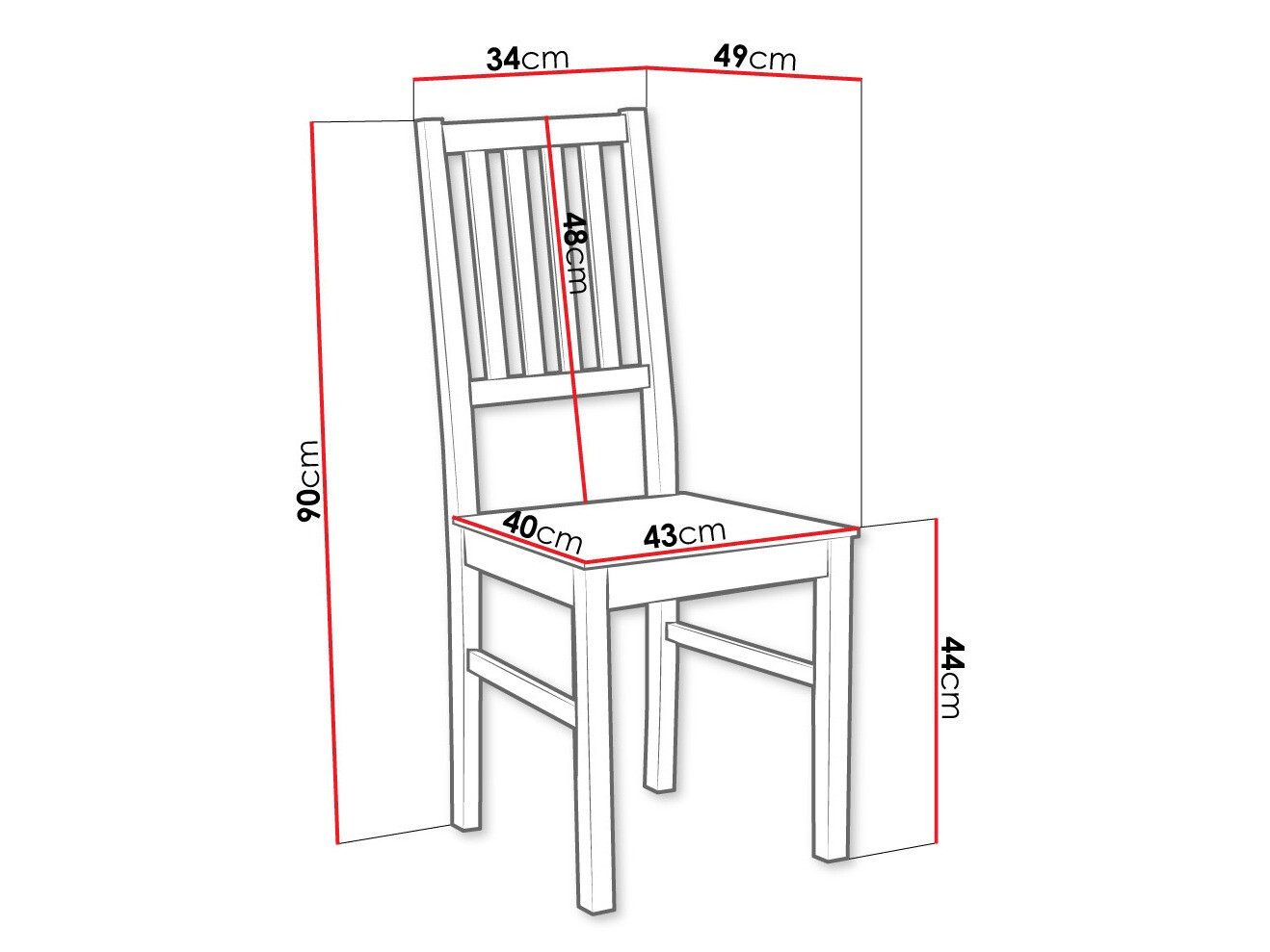 Stolica Victorville 135 (Crno)