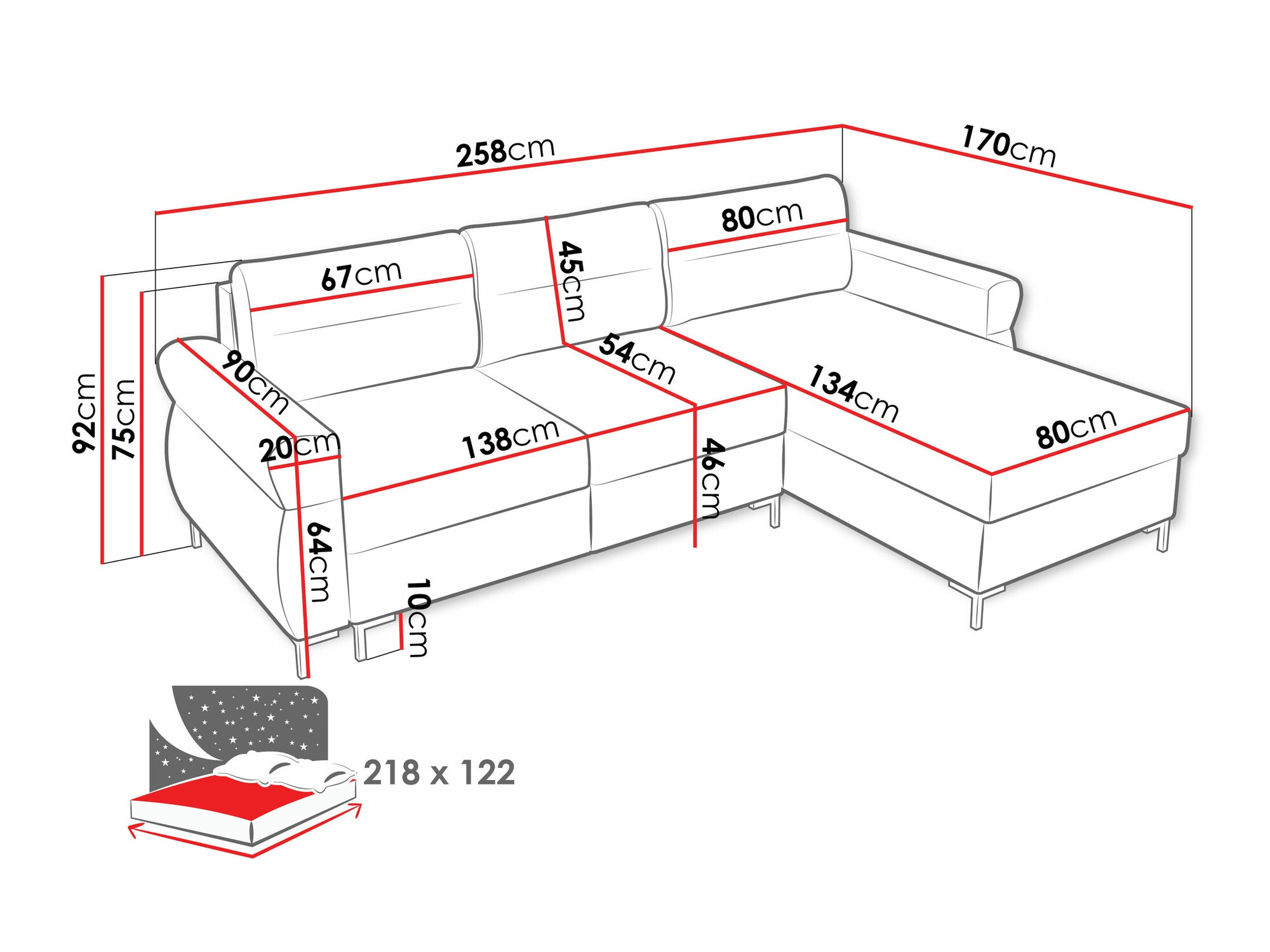 Ugaona sofa Stonecrest 103 (Sierra 741)
