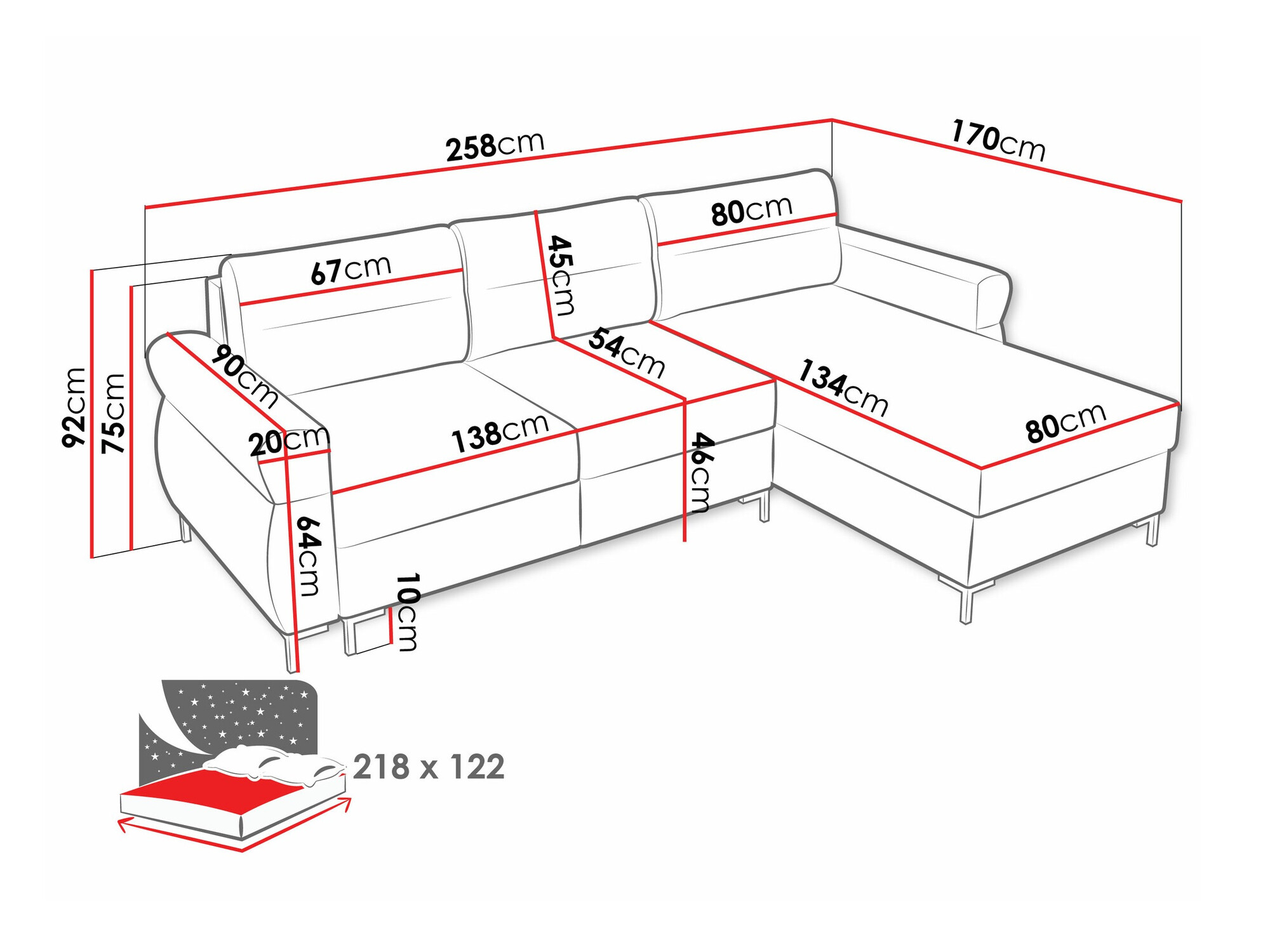 Ugaona sofa Stonecrest 103 (Sierra 751)
