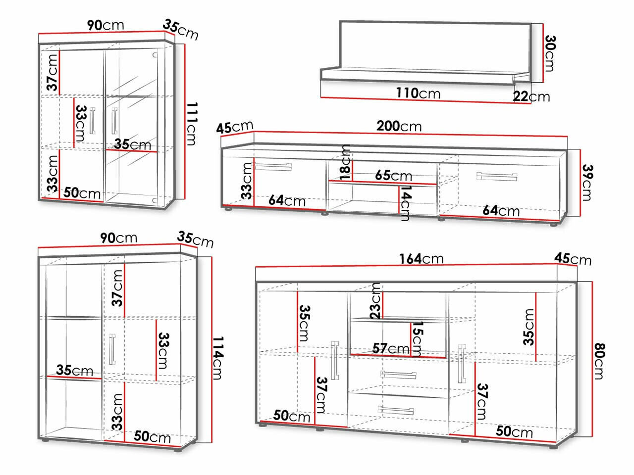 Set za dnevnu sobu Cormiru 109 (Šljiva + grafit)
