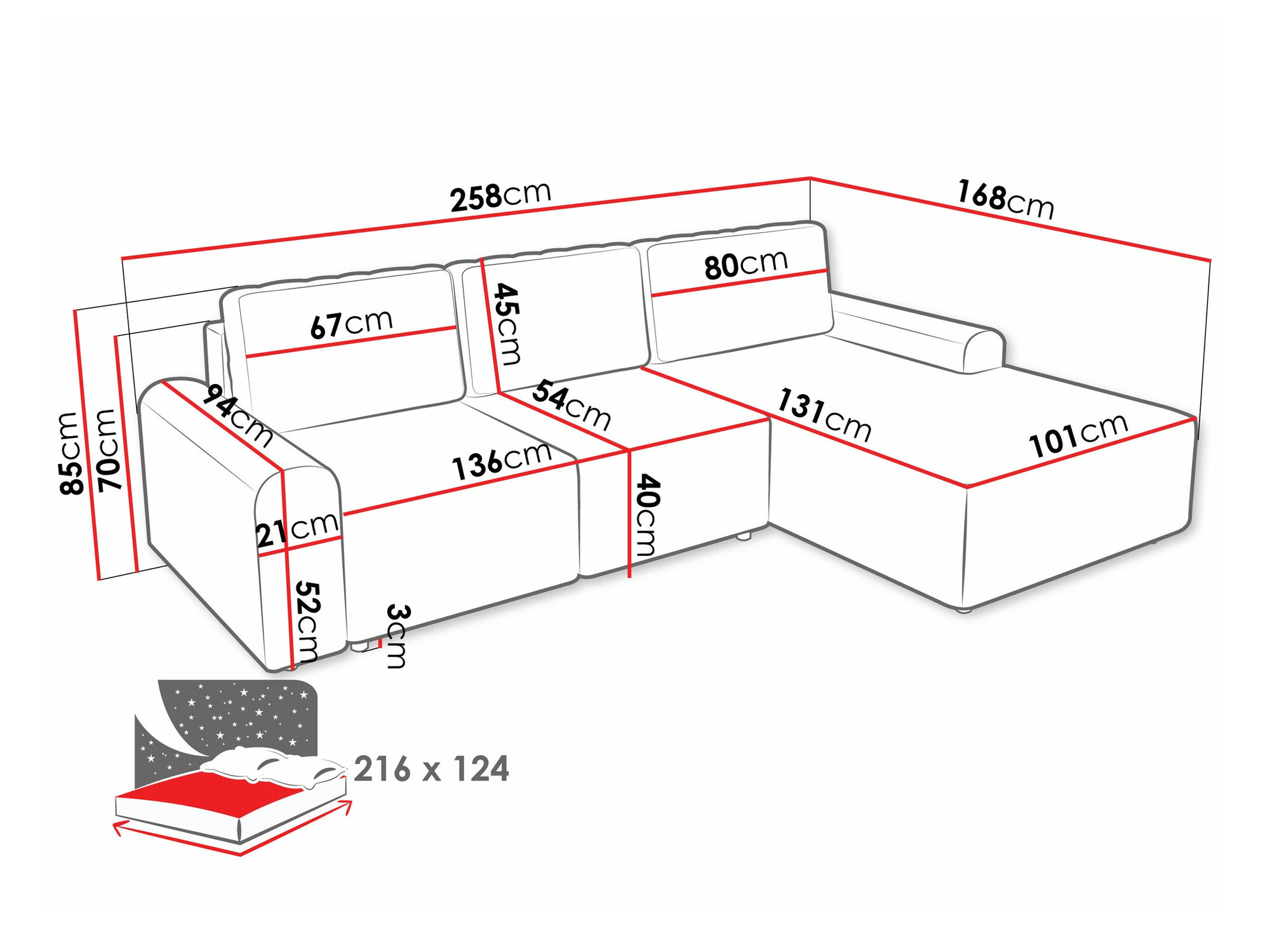 Ugaona sofa Stonecrest 105 (Sierra 741)