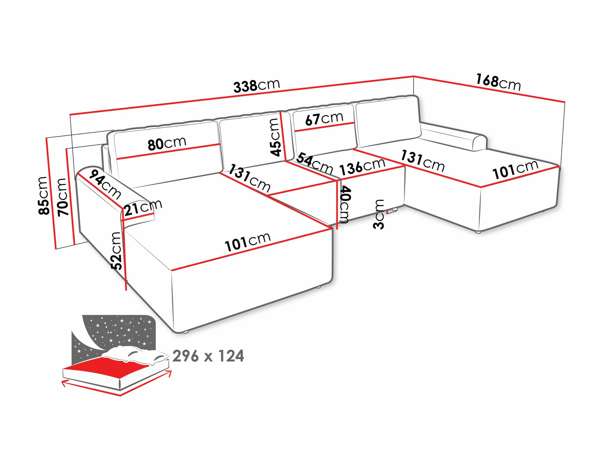 Ugaona sofa Stonecrest 106 (Sierra 741)