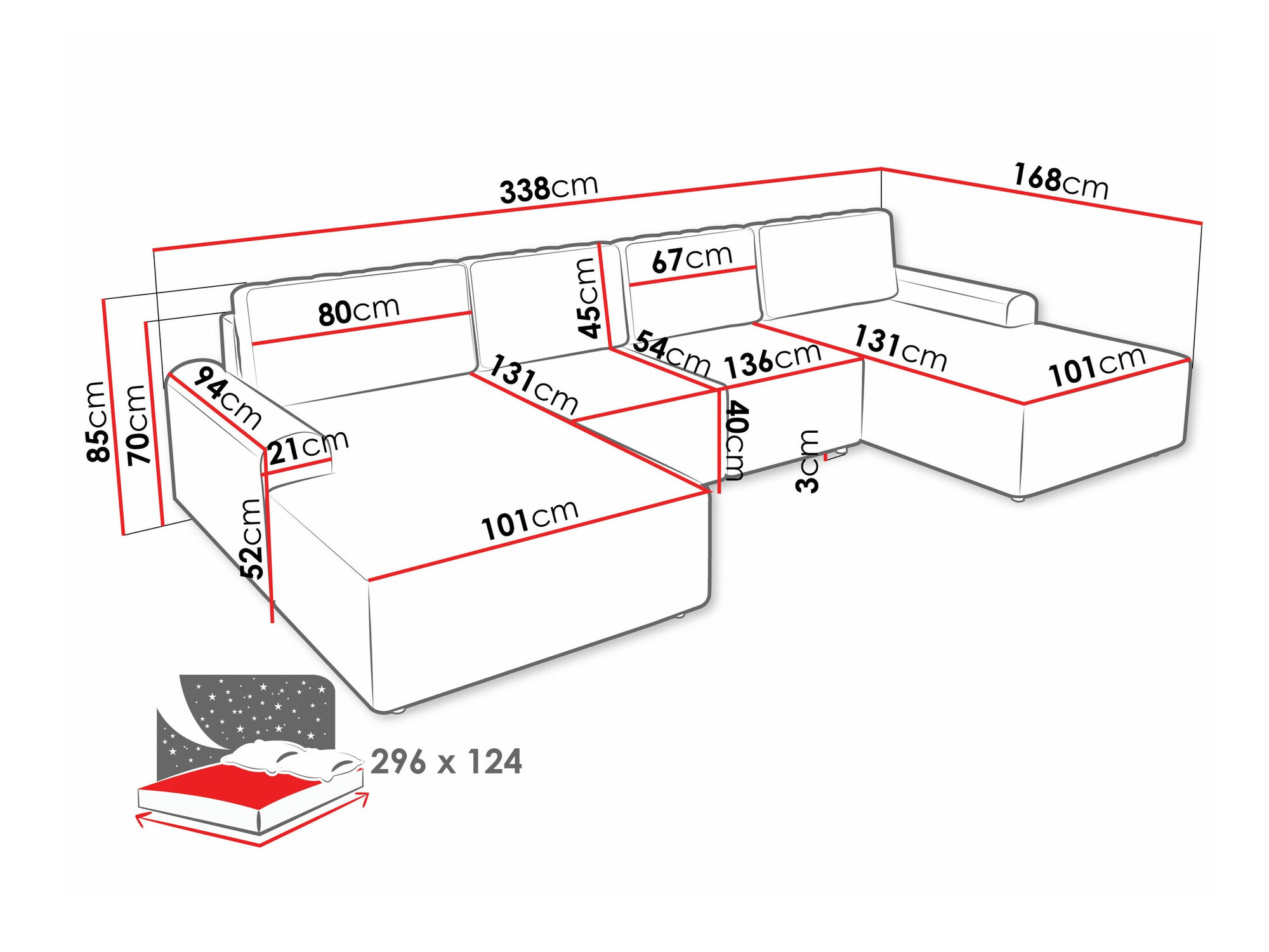 Ugaona sofa Stonecrest 106 (Sierra 751)