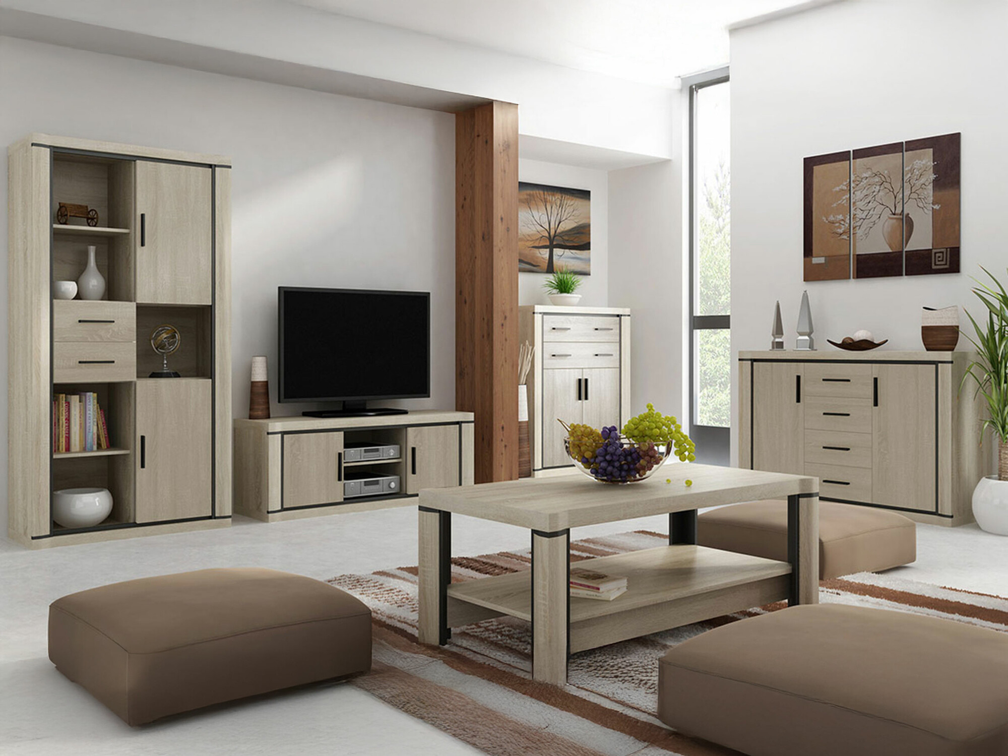 Set za dnevnu sobu Lorelie 124 (Sonoma hrast)