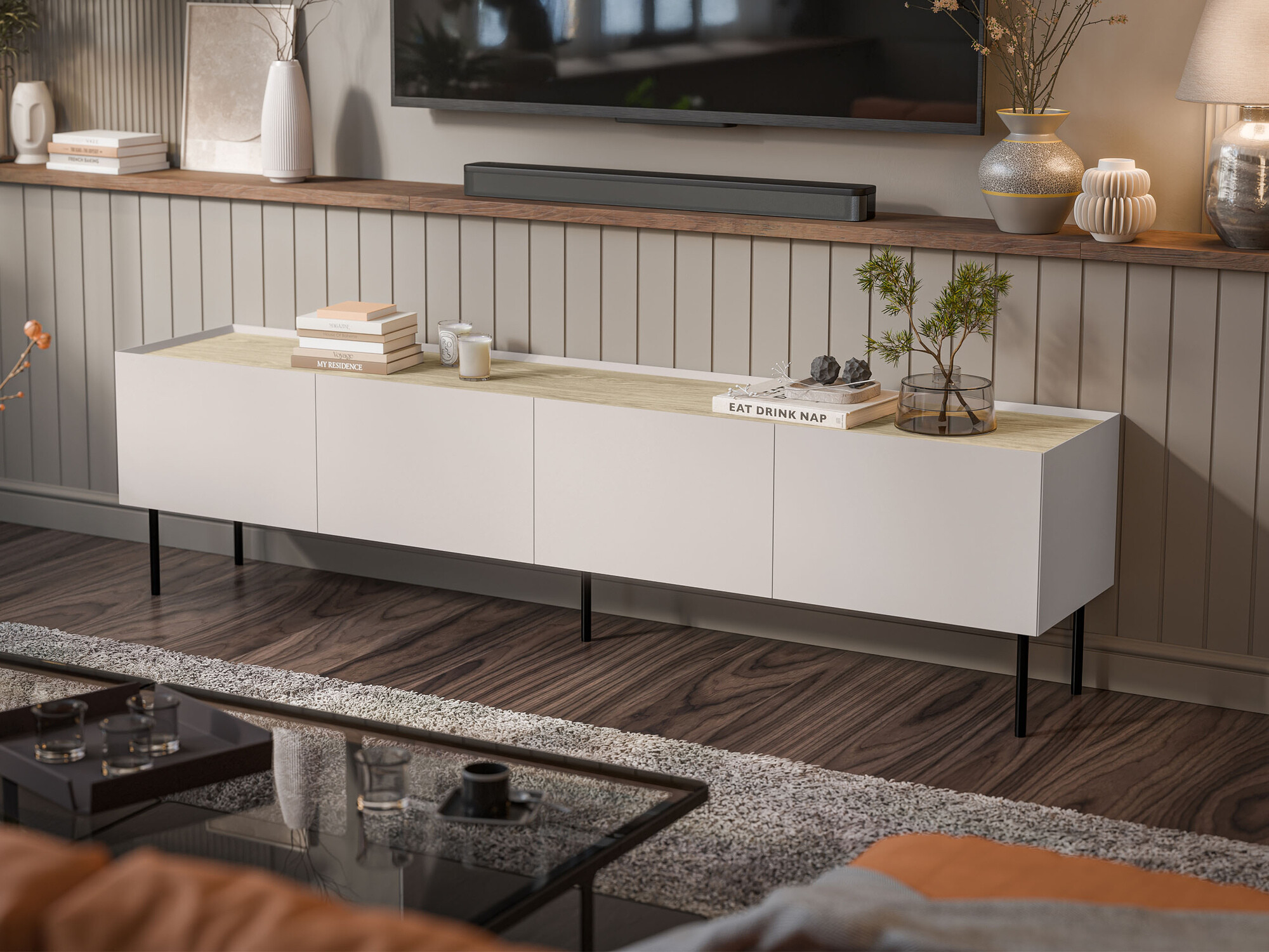 TV sto Melbela 107 (Kašmir + Hrast)