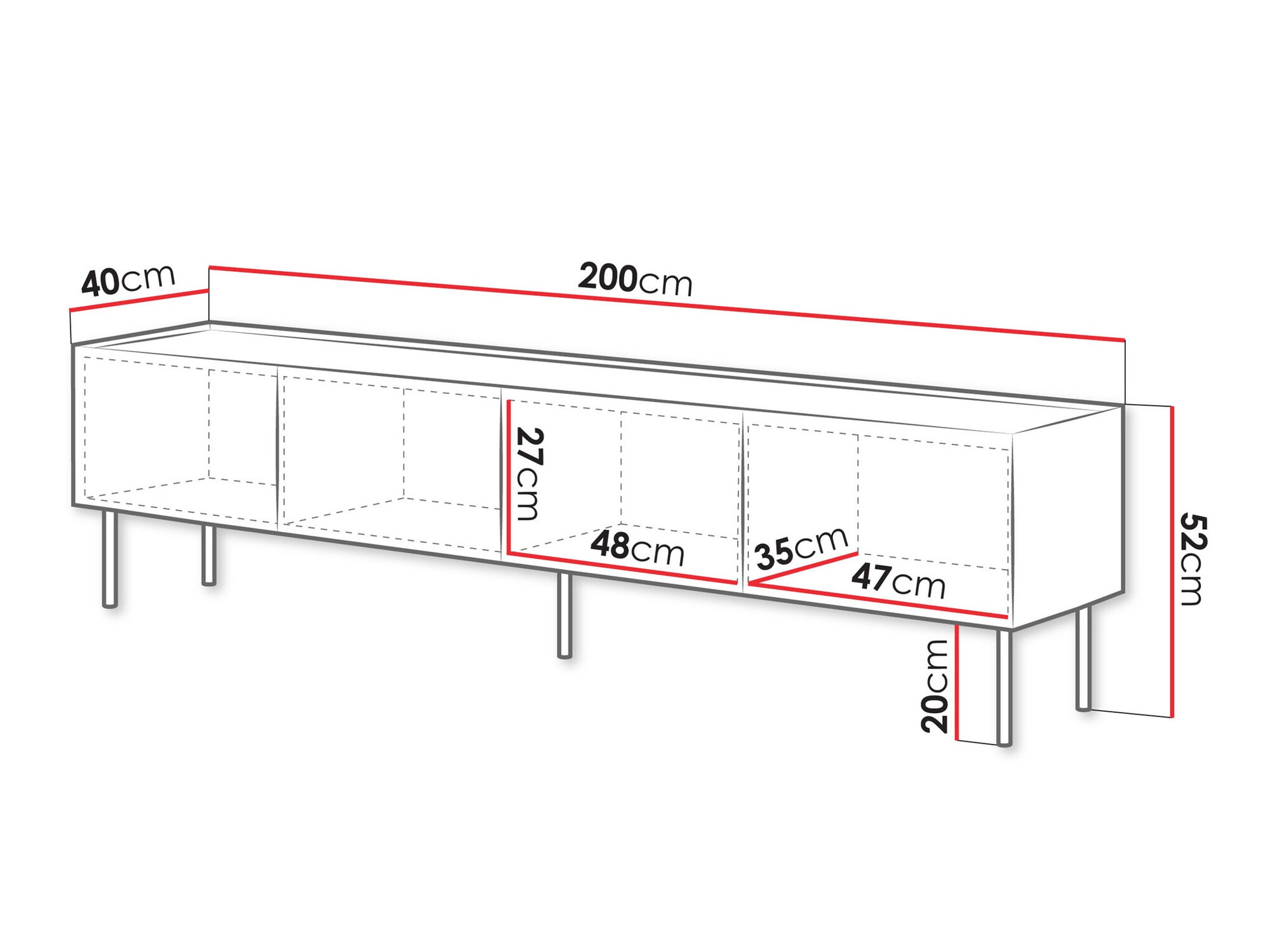 TV sto Melbela 107 (Kašmir + Hrast)