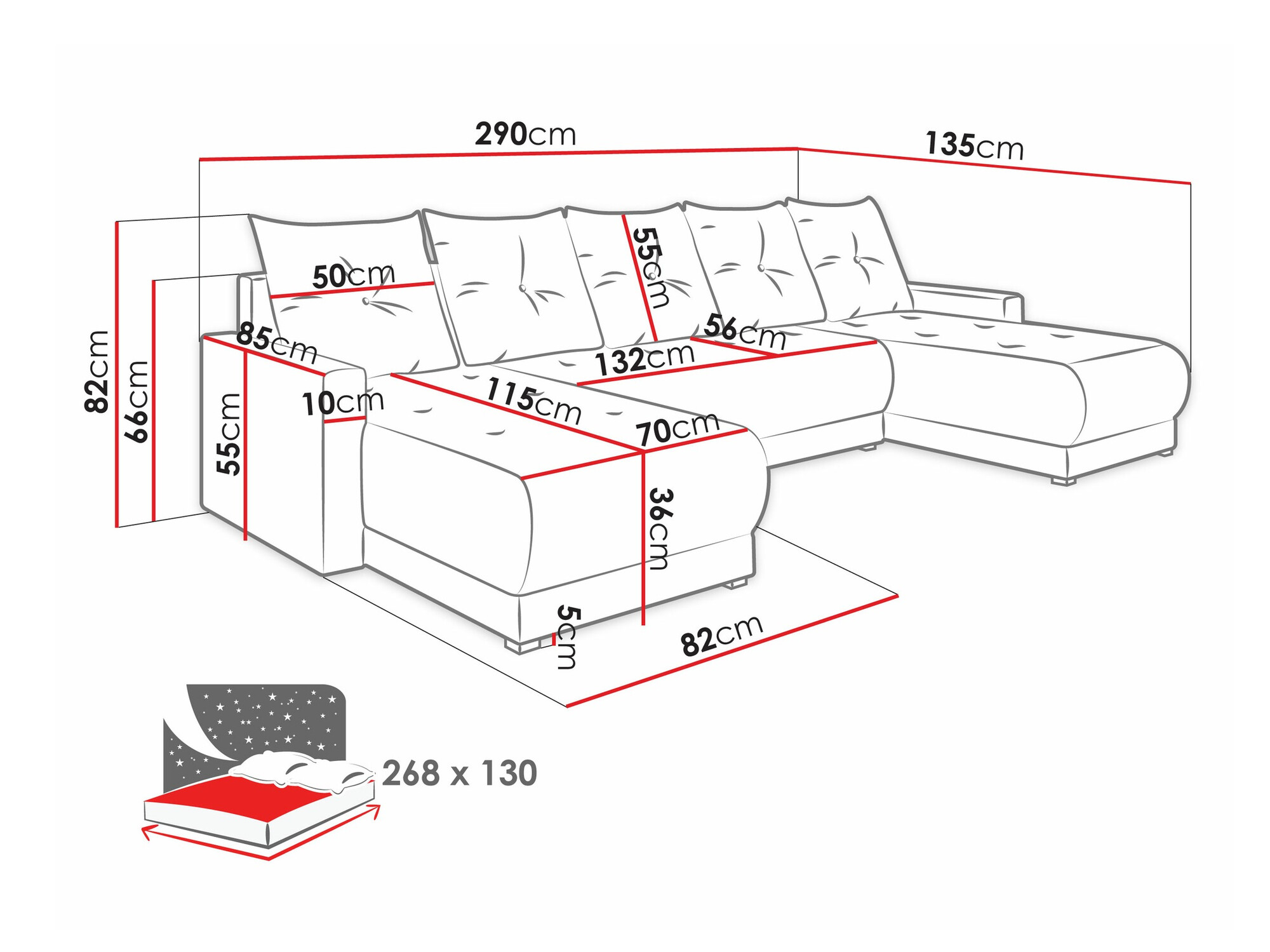 Ugaona sofa Memphis 106 (Lux 05 + Lux 06)