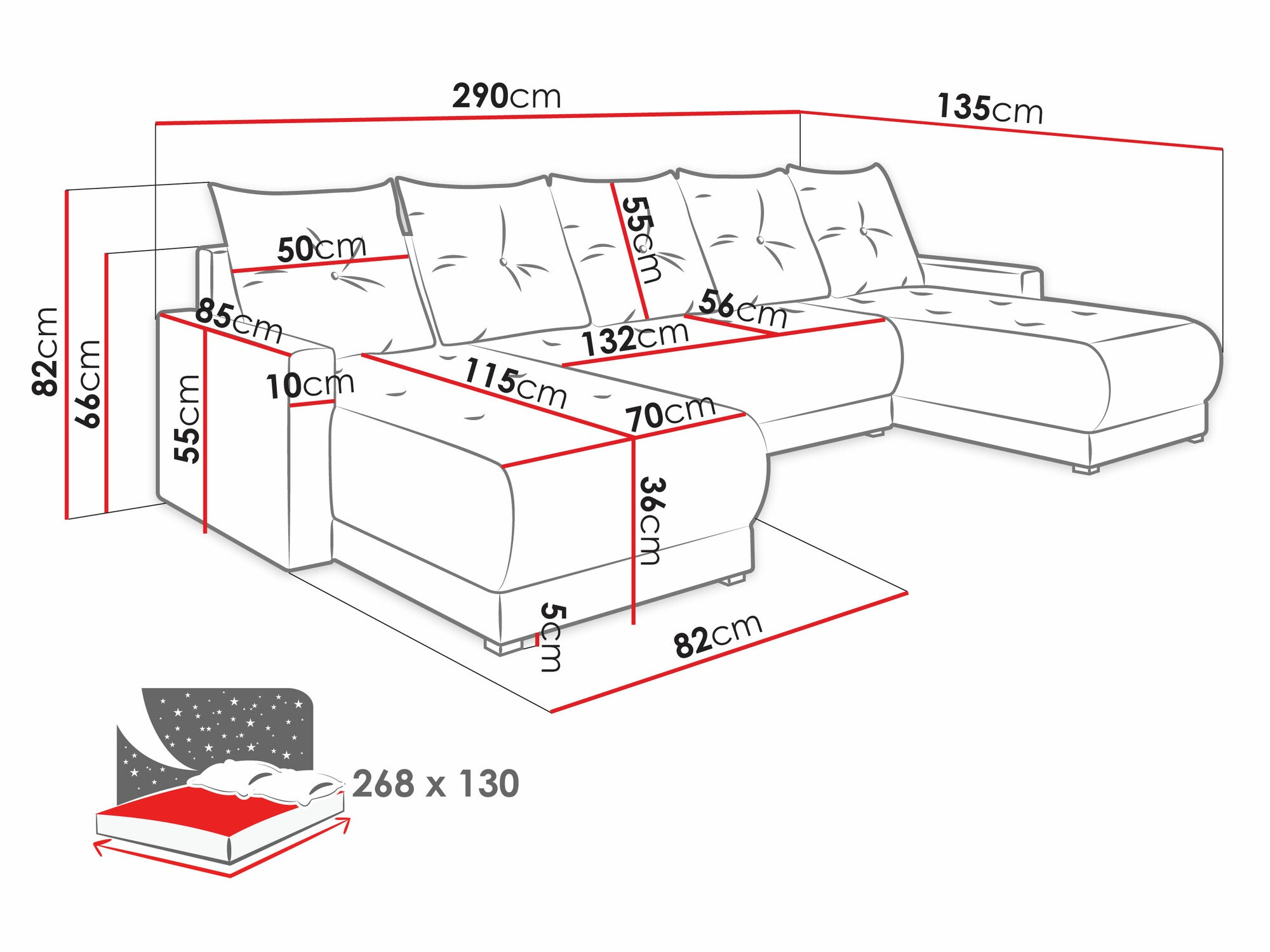 Ugaona sofa Memphis 106 (Lux 06 + Lux 05)