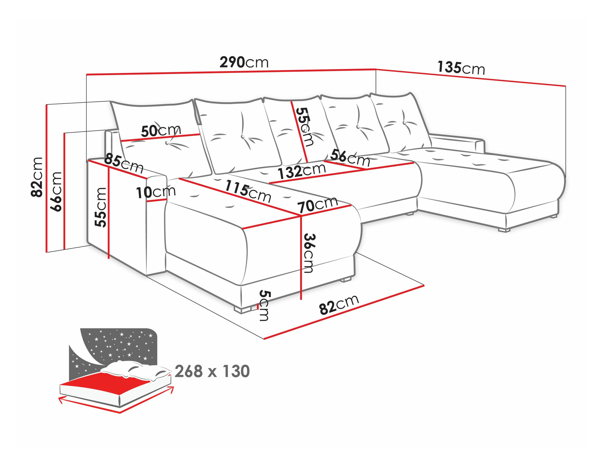 Ugaona sofa Memphis 106 (Lux 14 + Lux 23)