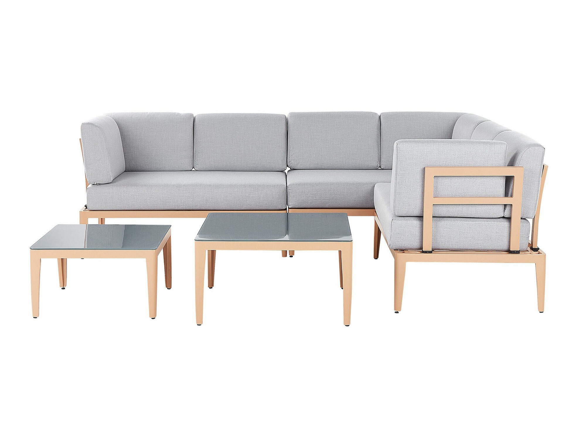 Set baštenskog nameštaja Berwyn 2539 (Svetlo drvo + Svetloosiva)