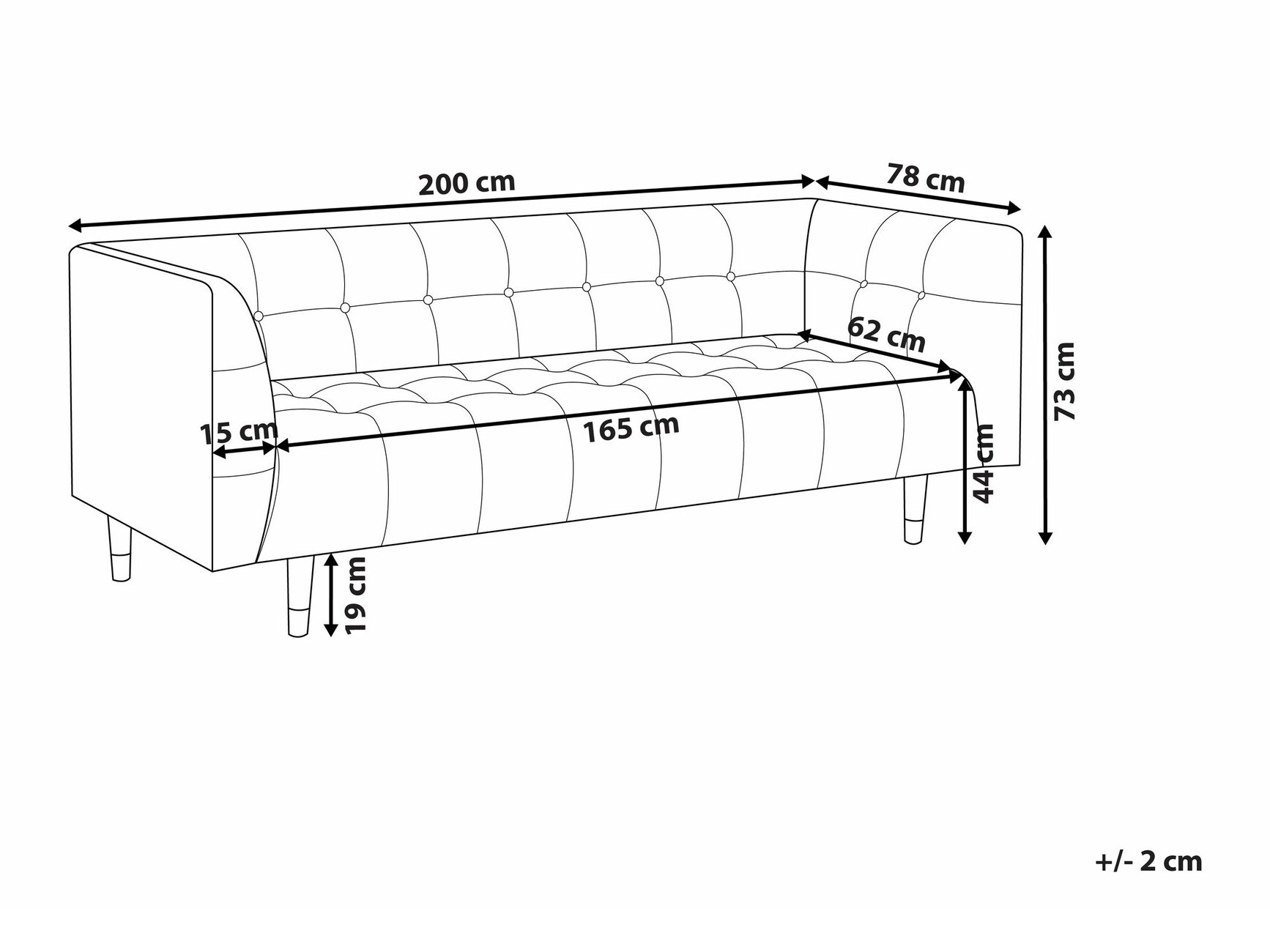 Sofa Berwyn 2538 (Bež)