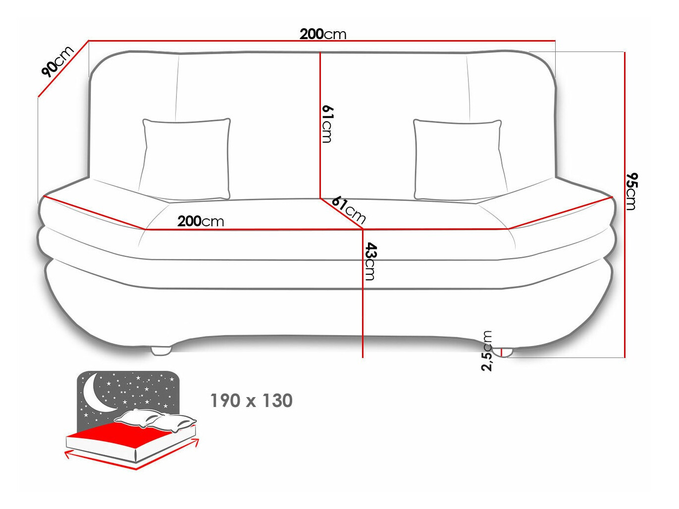 Sofa na razvlačenje Comfivo 234 (Flow 06)