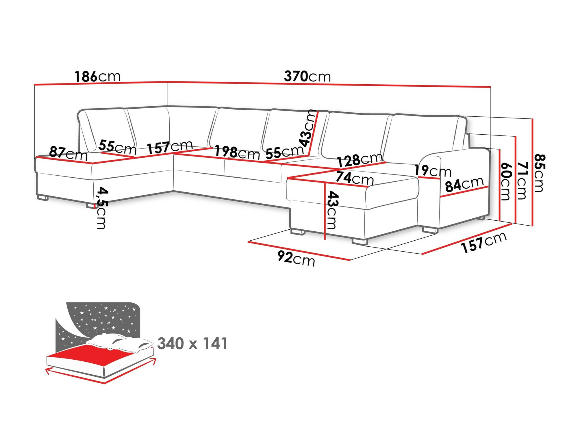 Ugaona sofa Comfivo 191 (Flow 06)