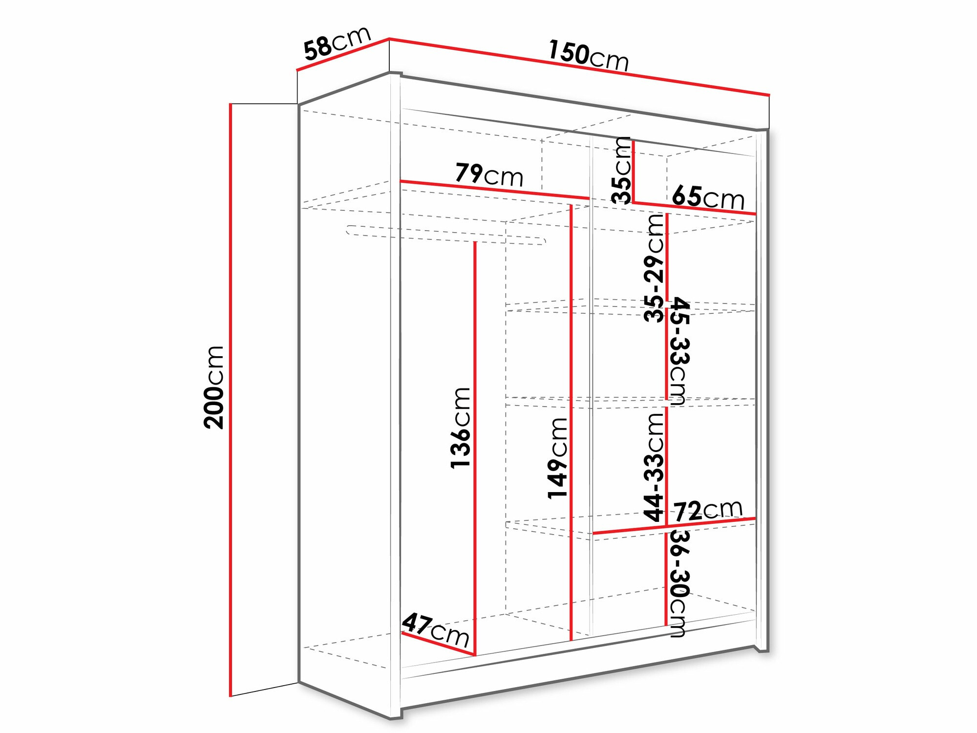 Ormar Closico 155 (Trufel hrast)