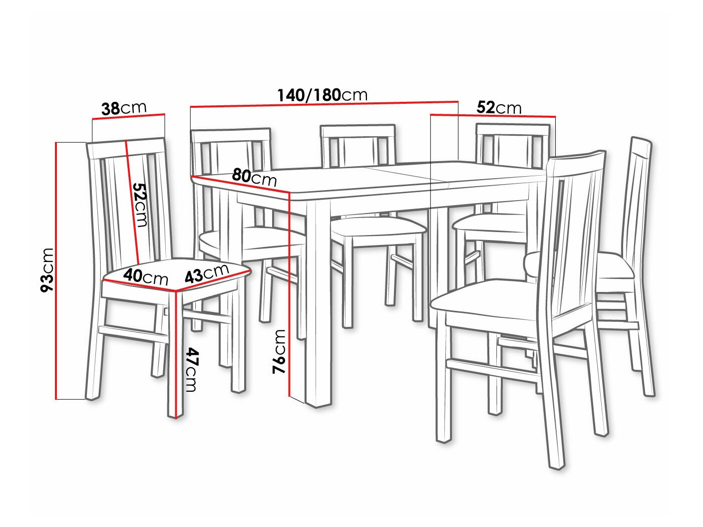Trpezarijski set Victorville 238