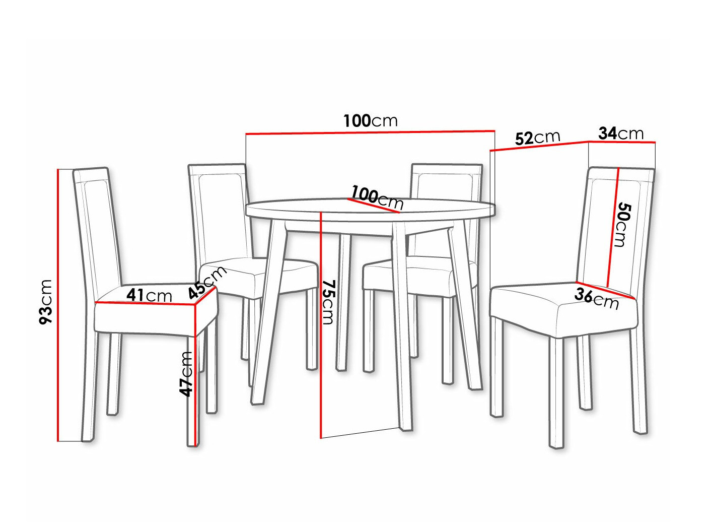 Trpezarijski set Victorville 255