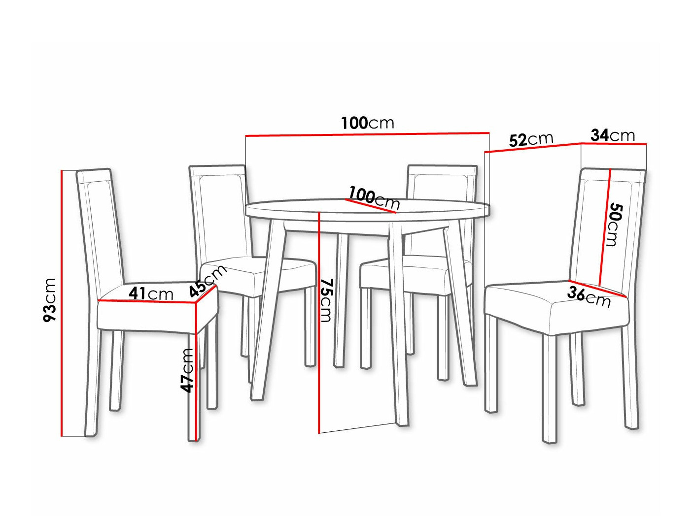 Trpezarijski set Victorville 255