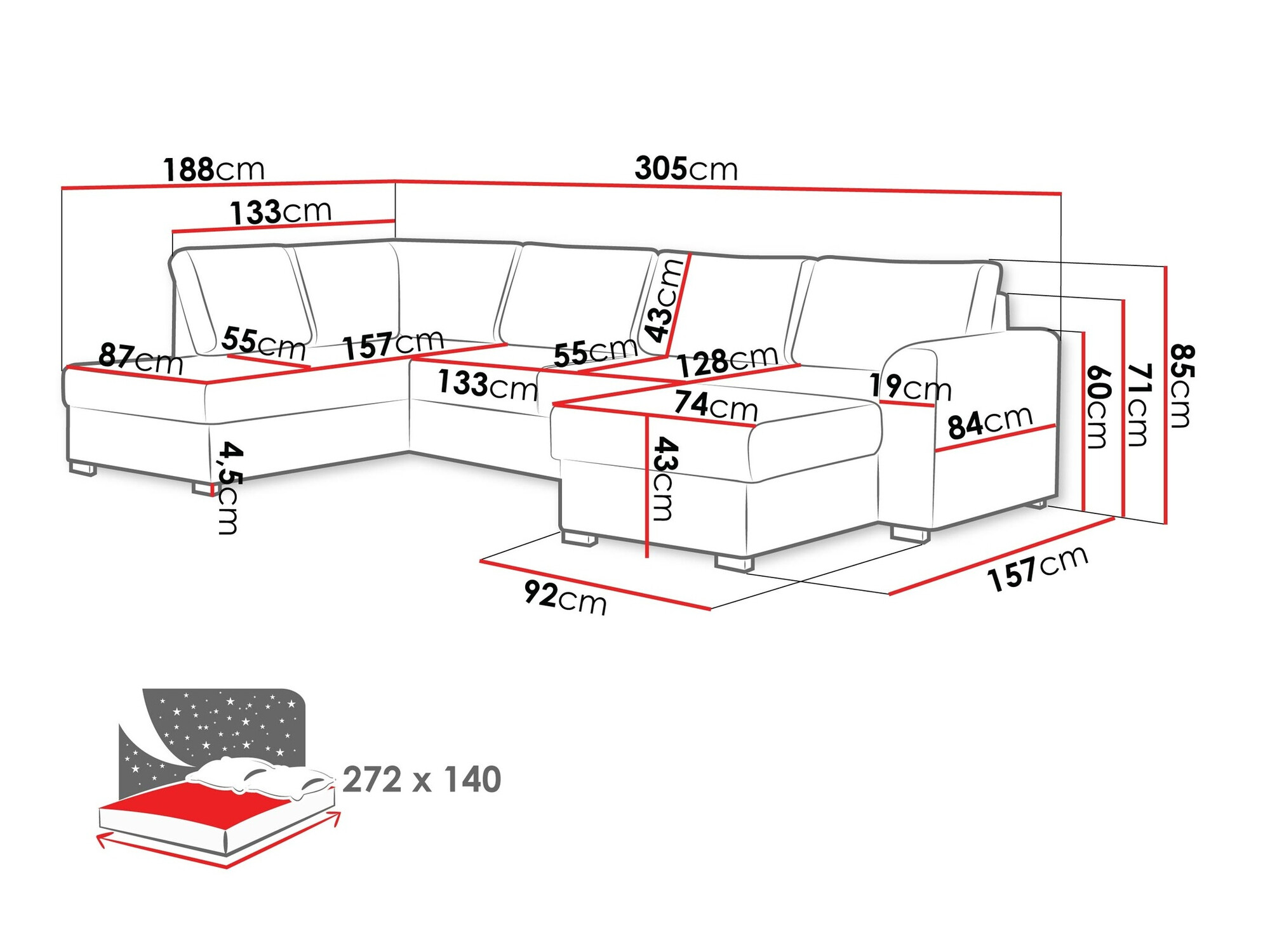 Ugaona sofa Comfivo 189 (Flow 06)