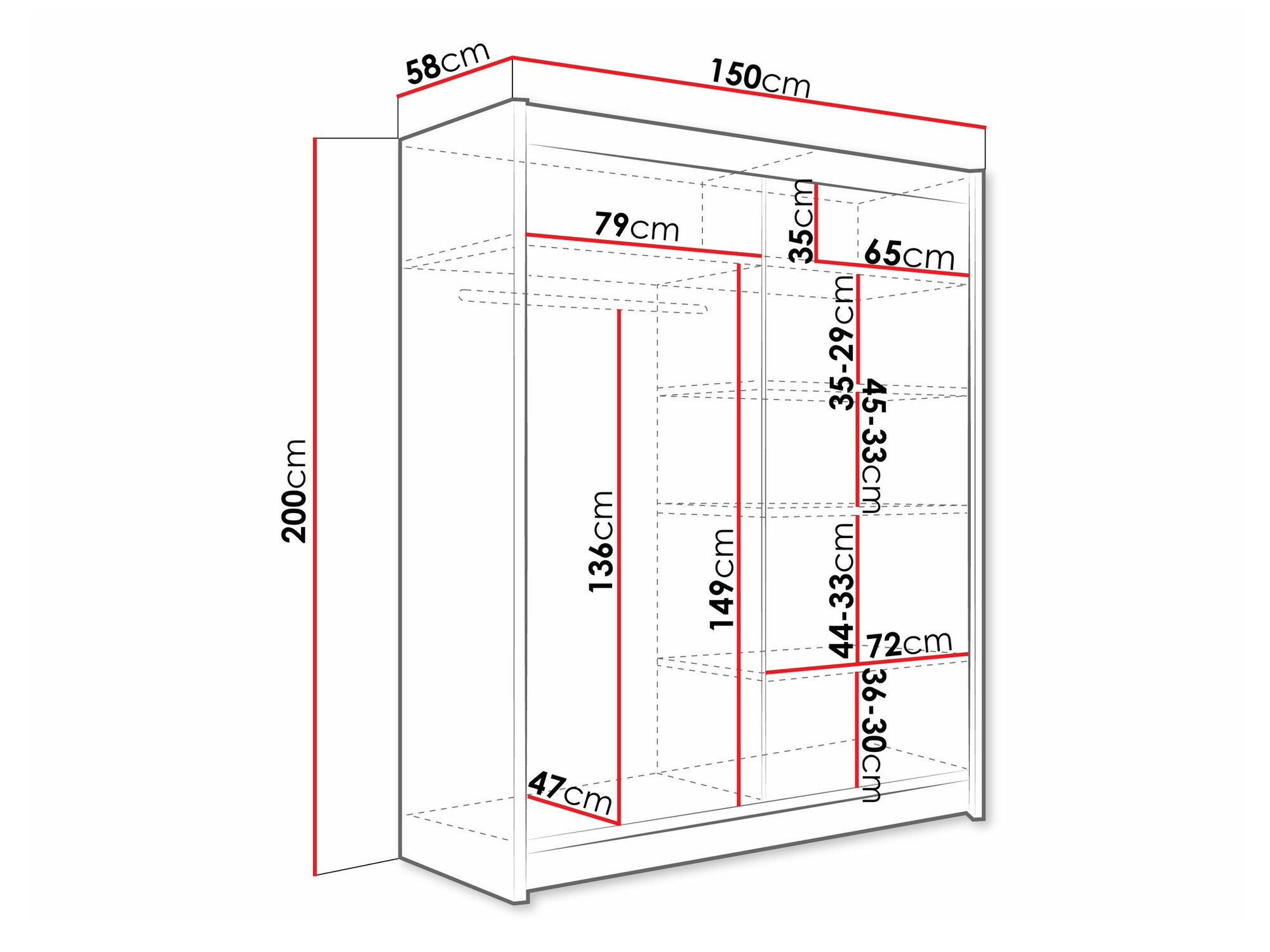 Ormar Closico 135 (Trufel hrast)