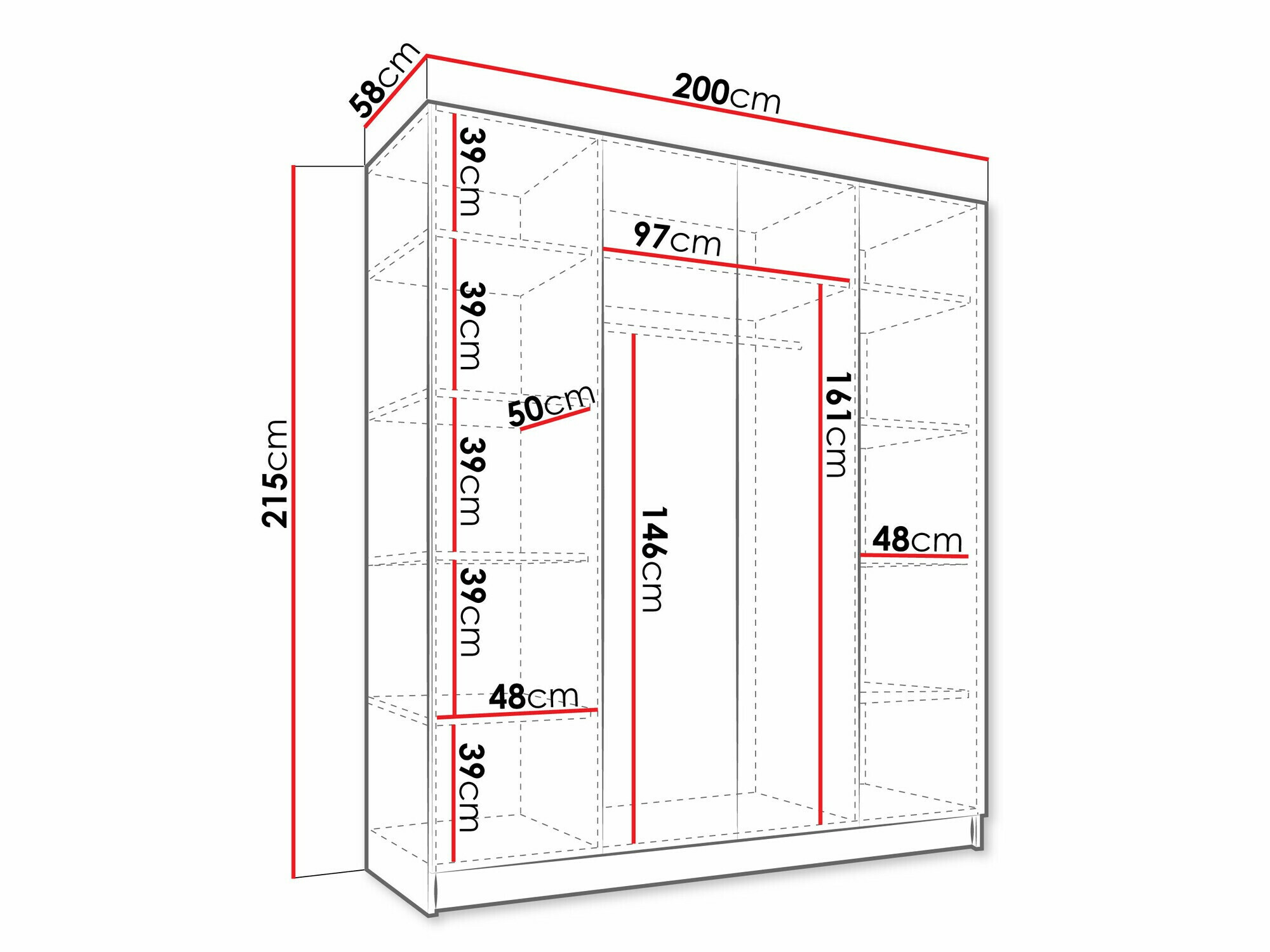Ormar Closico 192 (Svetlo drvo + Zlatan)