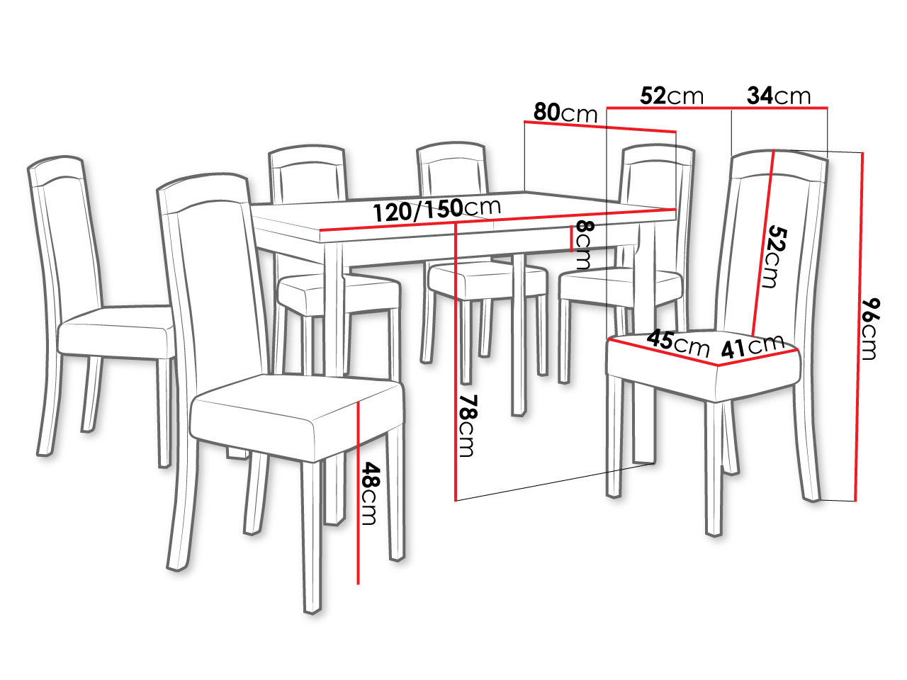 Trpezarijski set Victorville 351 (Sonoma hrast)