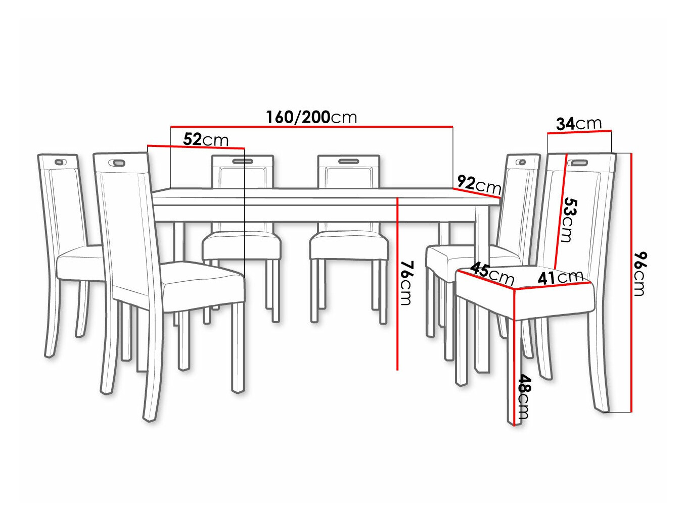 Trpezarijski set Victorville 262 (Sonoma hrast)