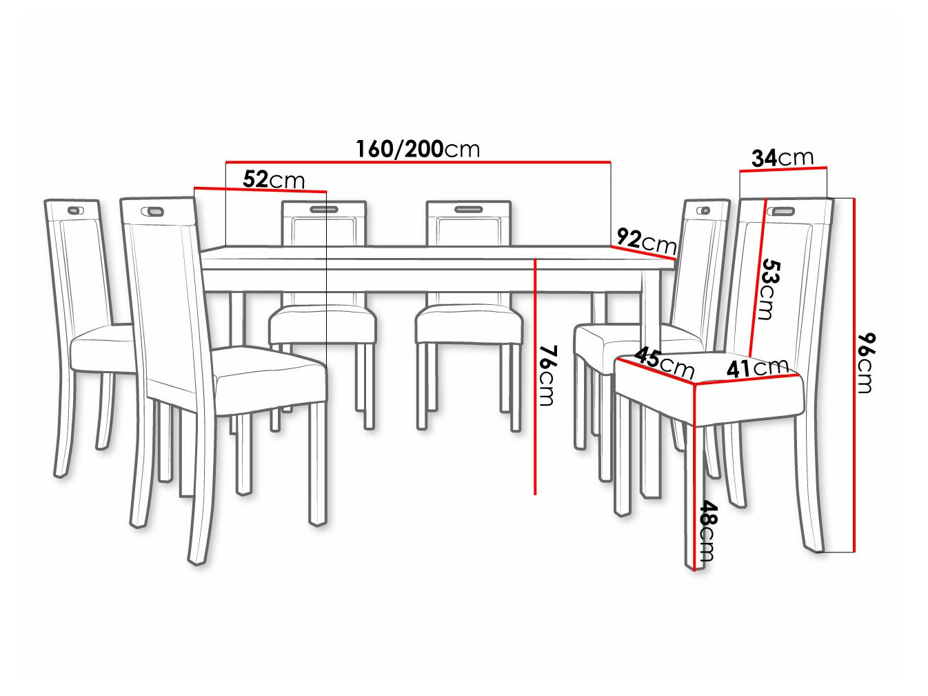 Trpezarijski set Victorville 262 (Sonoma hrast)