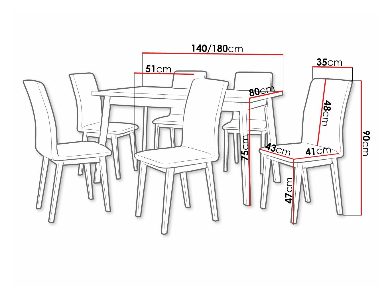 Trpezarijski set Victorville 288 (Zanatski hrast + Crno)