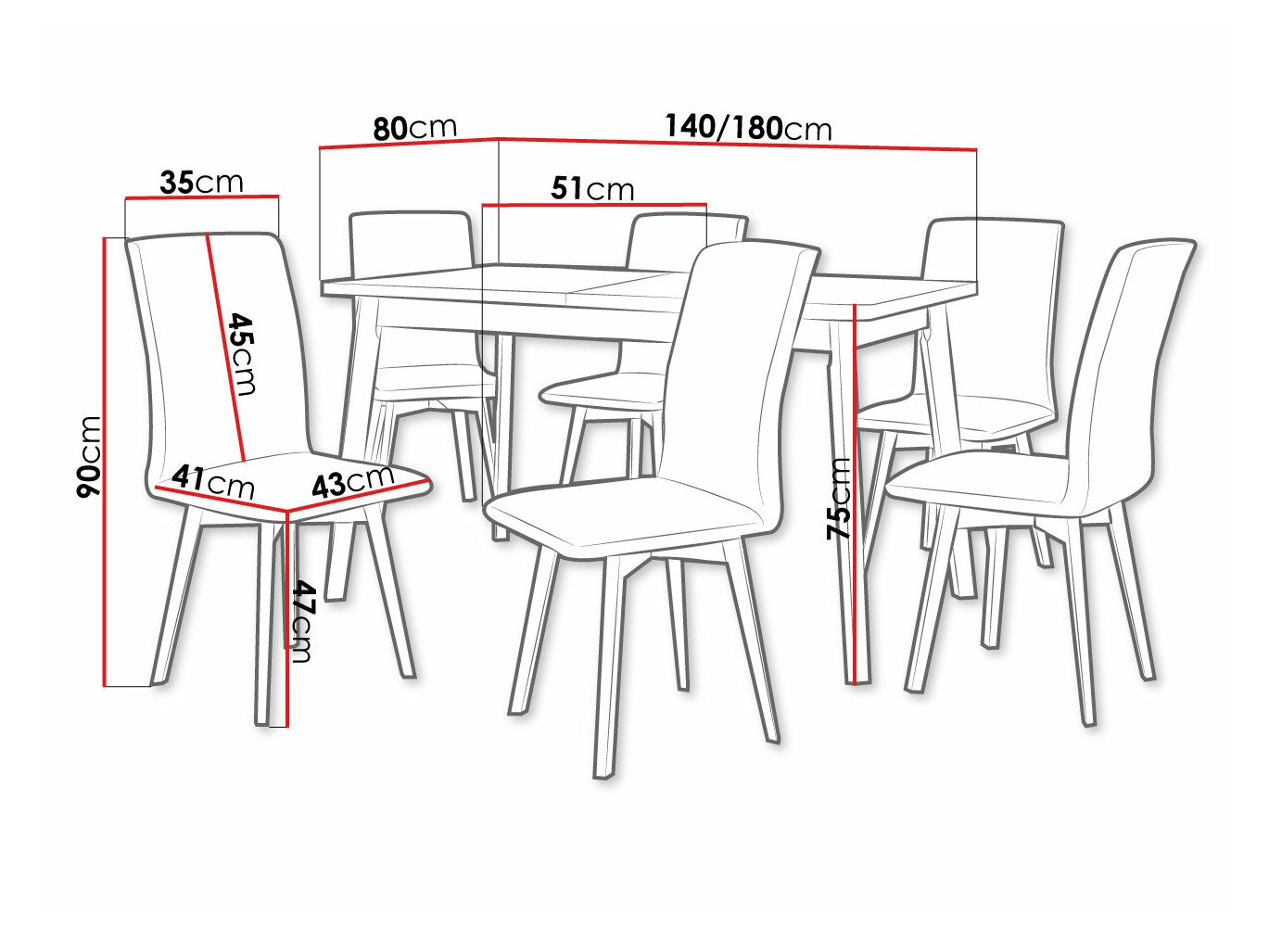 Trpezarijski set Victorville 291 (Unuk hrast + Belo)