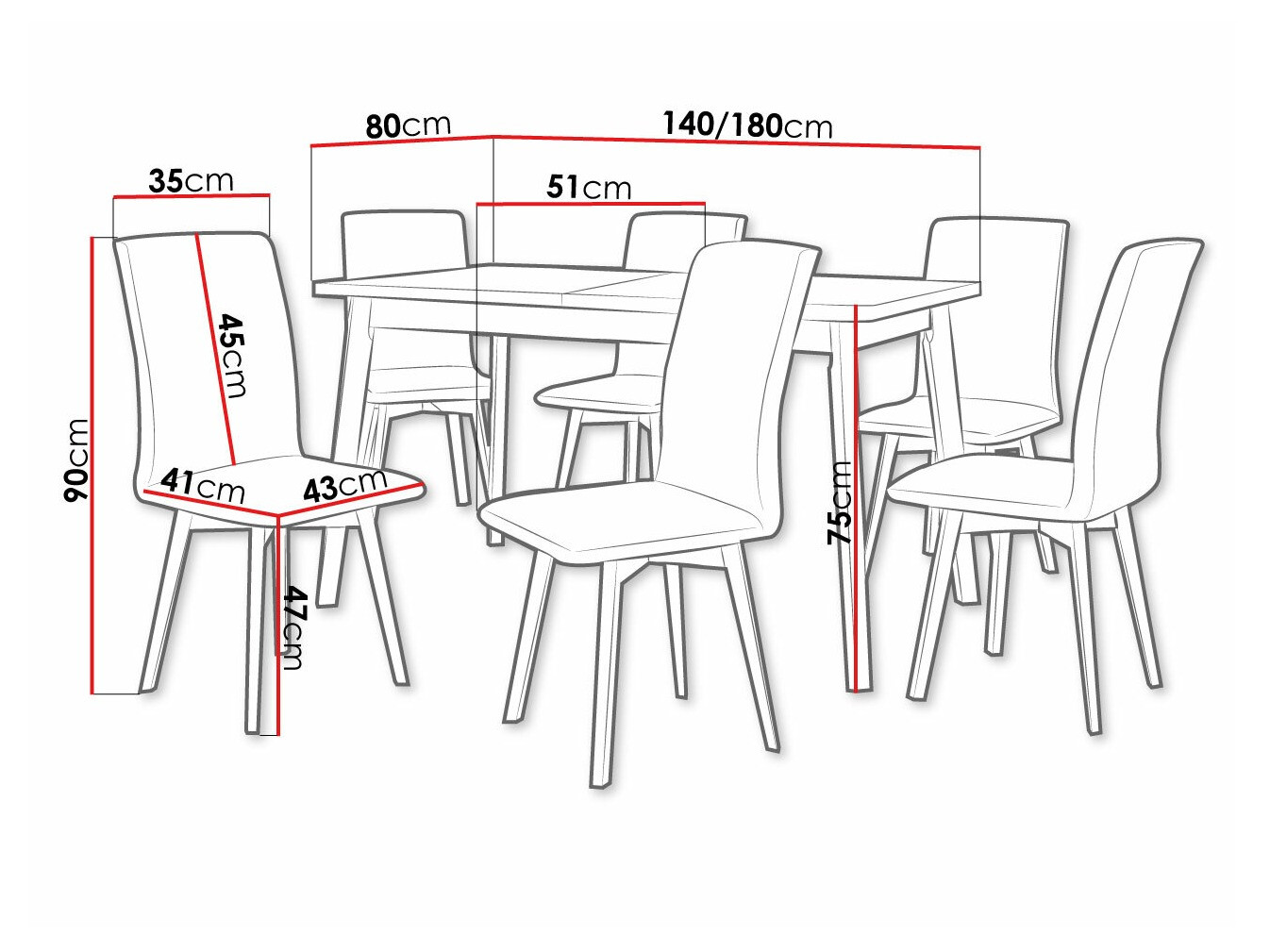 Trpezarijski set Victorville 291 (Unuk hrast + Belo)