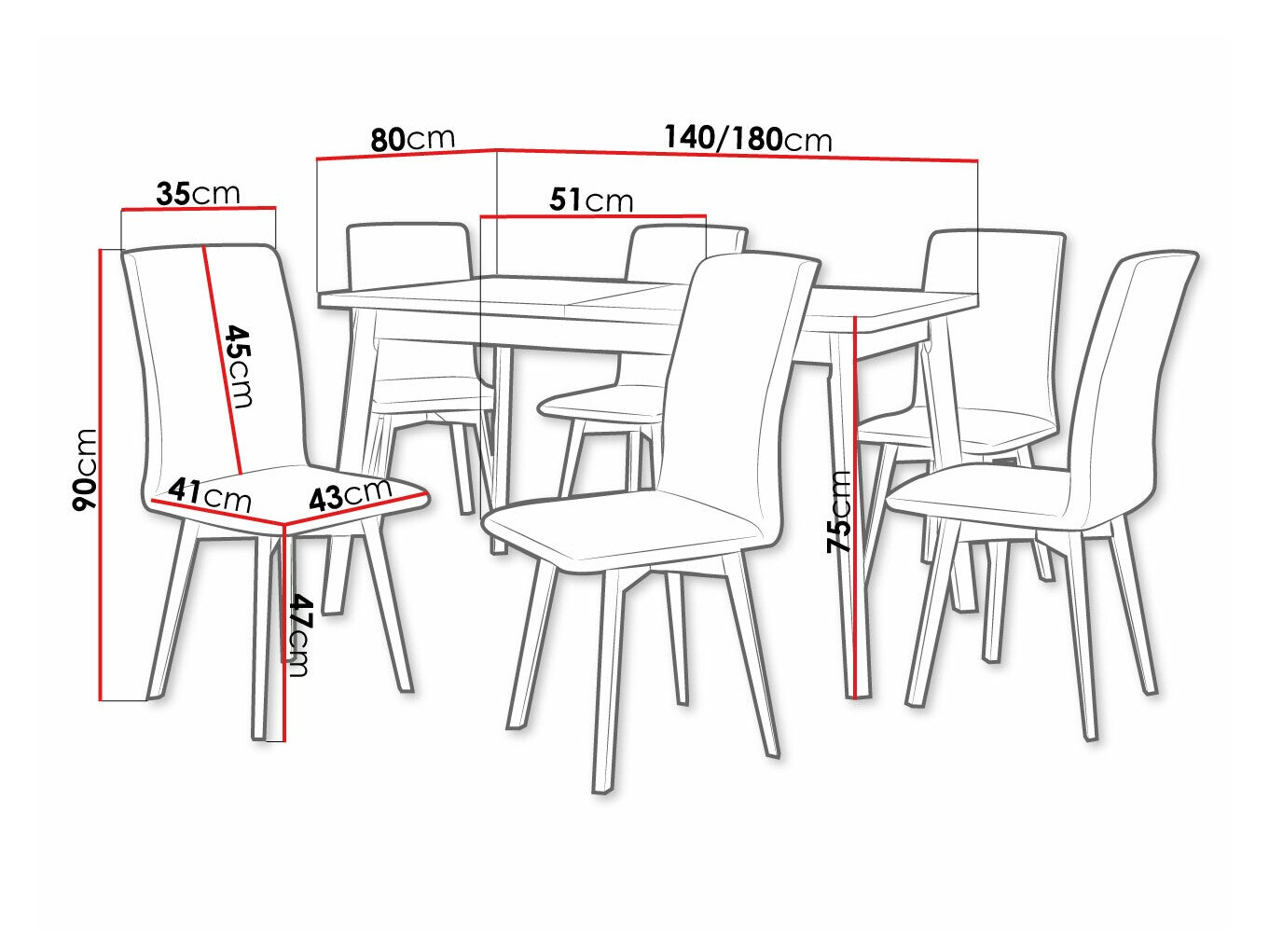 Trpezarijski set Victorville 291 (Zanatski hrast + Belo)
