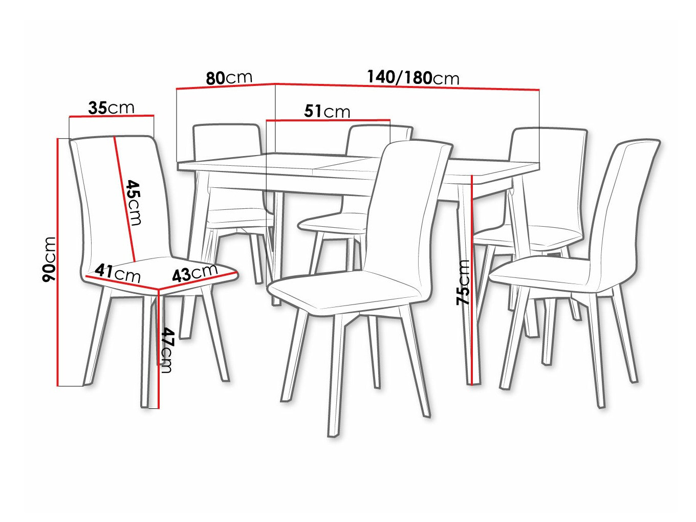 Trpezarijski set Victorville 291 (Zanatski hrast + Belo)