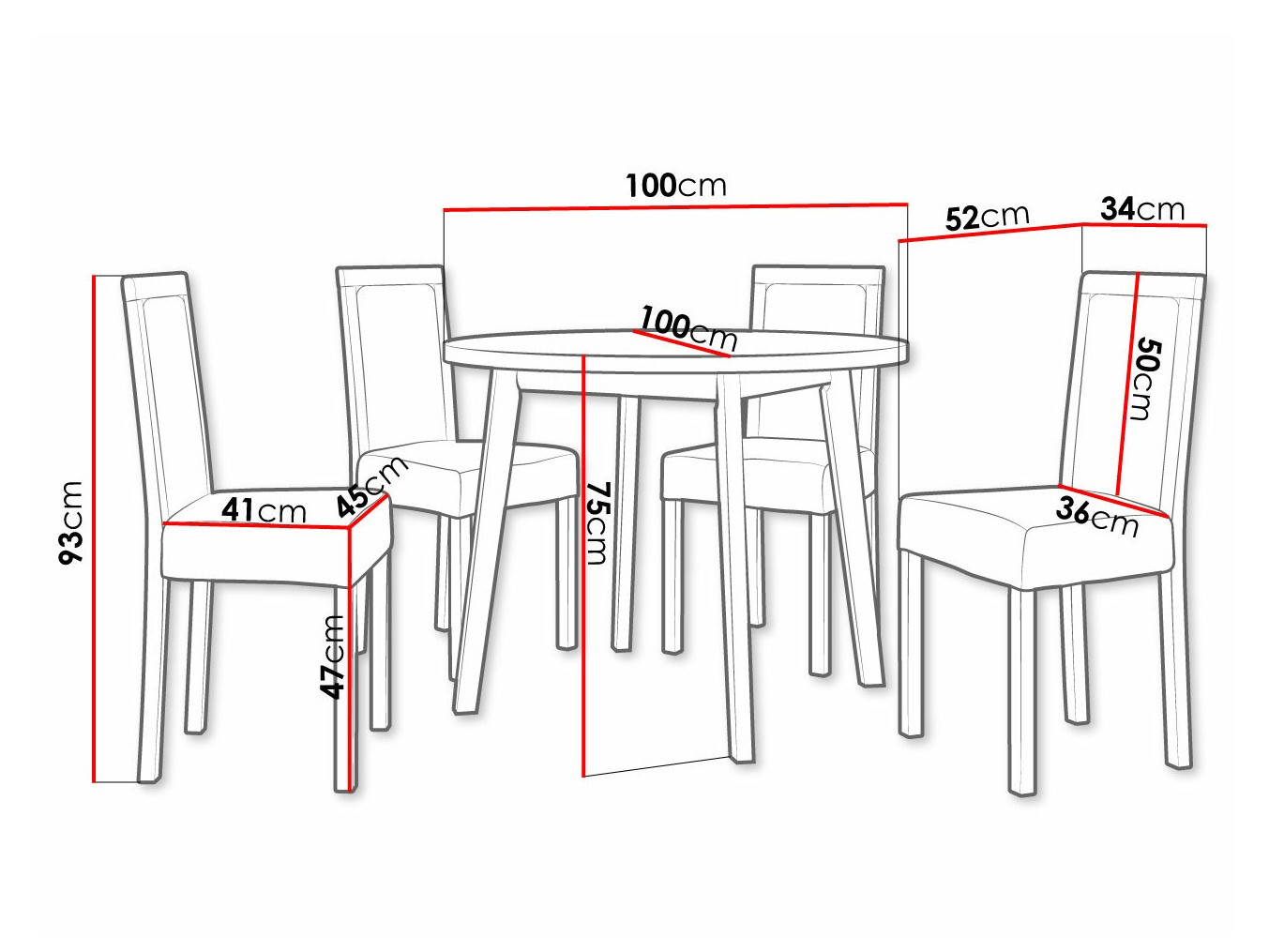 Trpezarijski set Victorville 304 (Sonoma hrast)