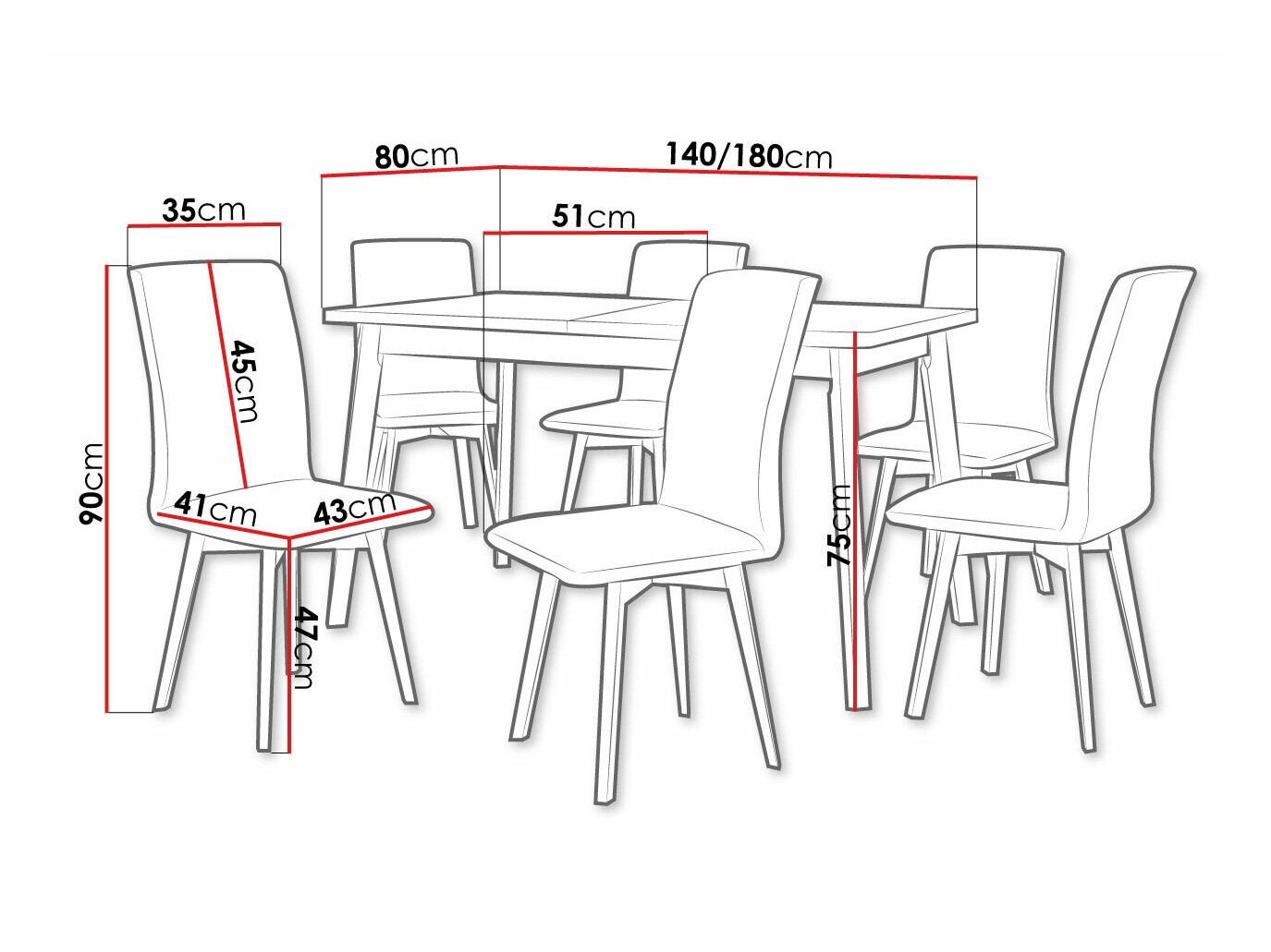 Trpezarijski set Victorville 323 (Sonoma hrast)
