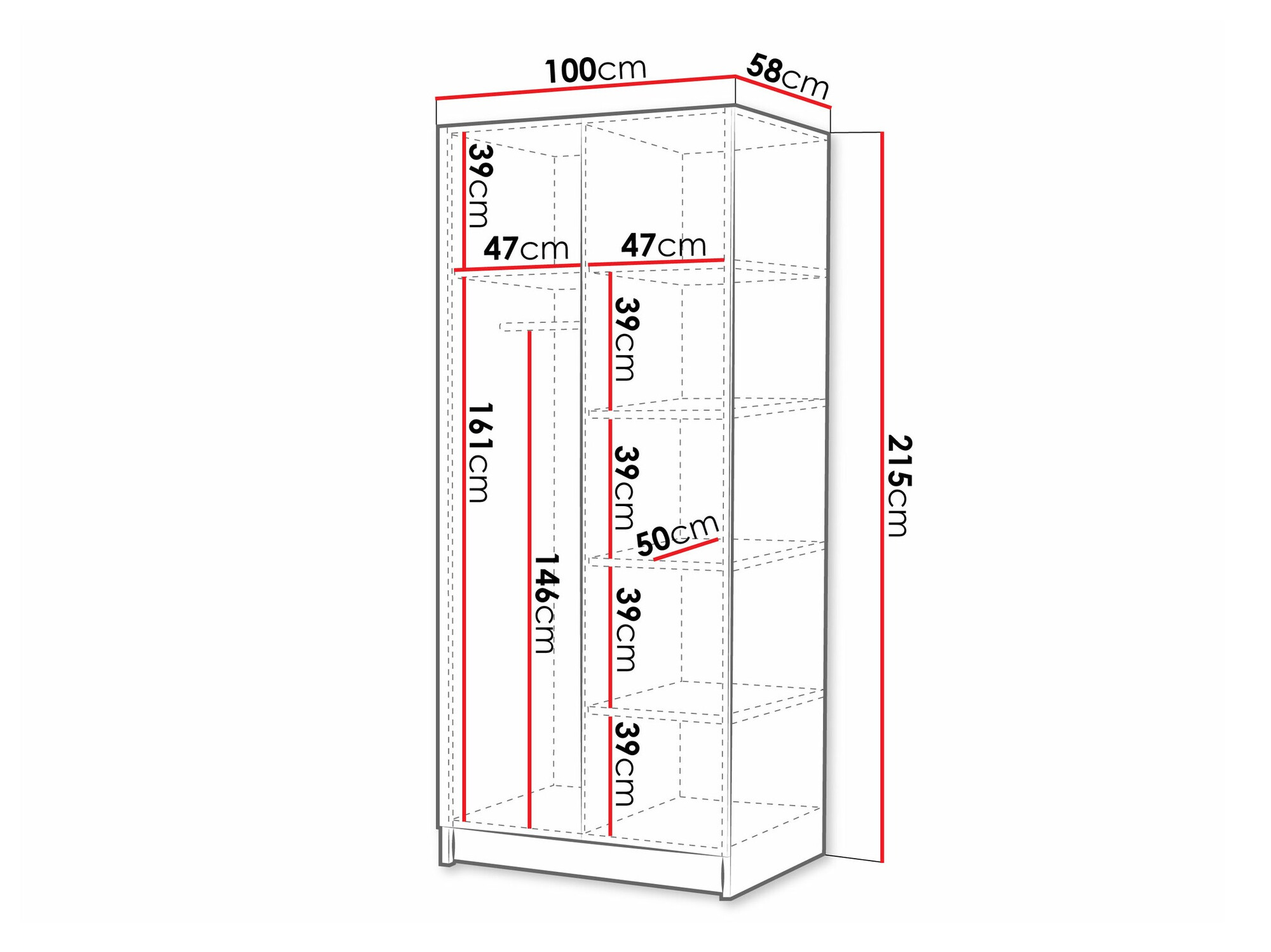 Ormar Closico 194 (Svetlo drvo + Zlatan)